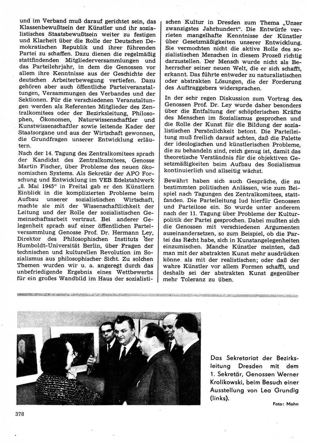 Neuer Weg (NW), Organ des Zentralkomitees (ZK) der SED (Sozialistische Einheitspartei Deutschlands) für Fragen des Parteilebens, 22. Jahrgang [Deutsche Demokratische Republik (DDR)] 1967, Seite 378 (NW ZK SED DDR 1967, S. 378)