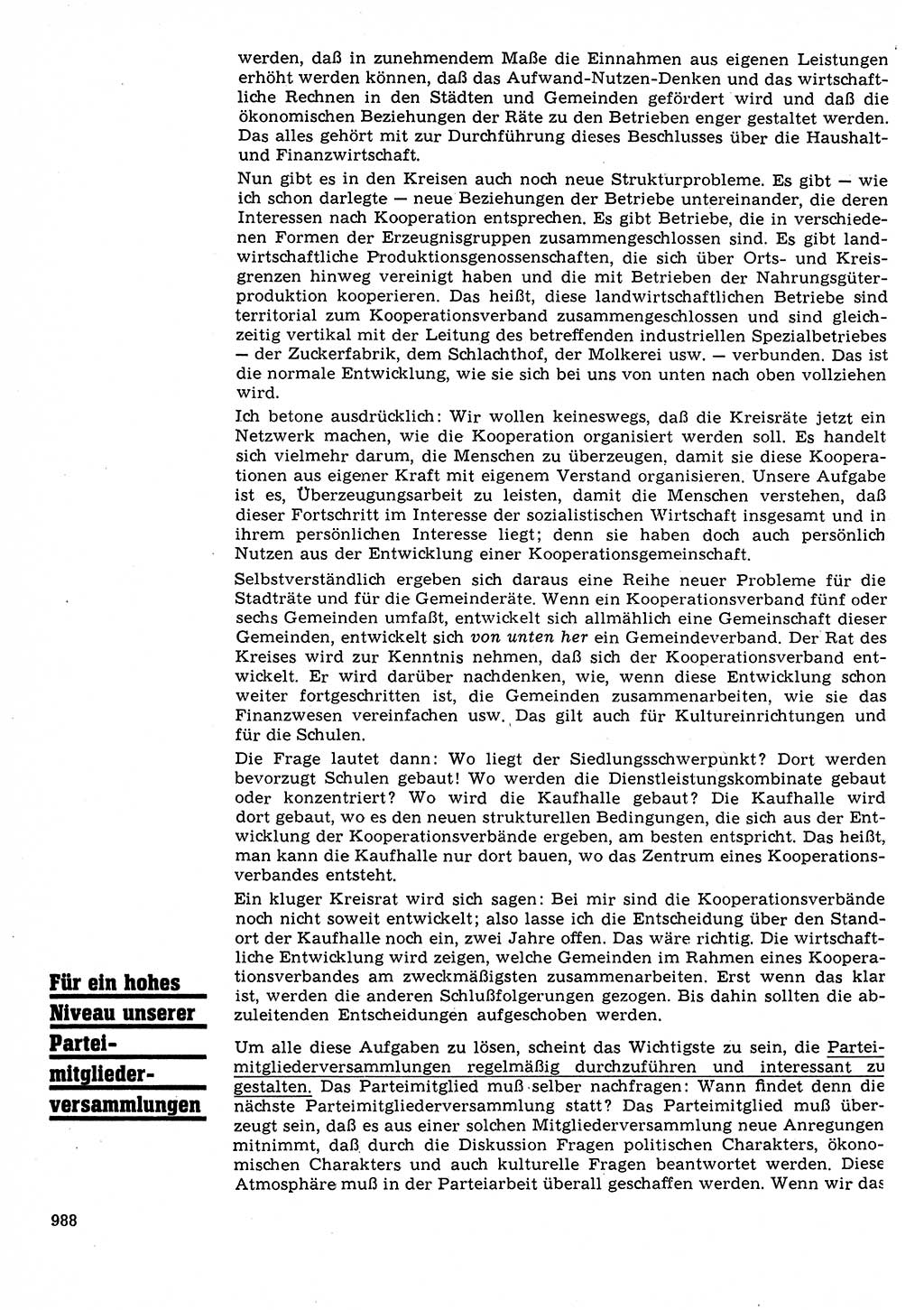 Neuer Weg (NW), Organ des Zentralkomitees (ZK) der SED (Sozialistische Einheitspartei Deutschlands) für Fragen des Parteilebens, 22. Jahrgang [Deutsche Demokratische Republik (DDR)] 1967, Seite 988 (NW ZK SED DDR 1967, S. 988)