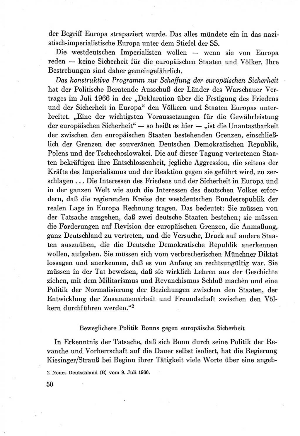 Protokoll der Verhandlungen des Ⅶ. Parteitages der Sozialistischen Einheitspartei Deutschlands (SED) [Deutsche Demokratische Republik (DDR)] 1967, Band Ⅰ, Seite 50 (Prot. Verh. Ⅶ. PT SED DDR 1967, Bd. Ⅰ, S. 50)