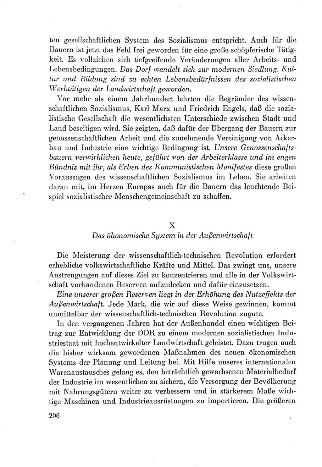 Protokoll der Verhandlungen des Ⅶ. Parteitages der Sozialistischen Einheitspartei Deutschlands (SED) [Deutsche Demokratische Republik (DDR)] 1967, Band Ⅰ, Seite 206 (Prot. Verh. Ⅶ. PT SED DDR 1967, Bd. Ⅰ, S. 206)