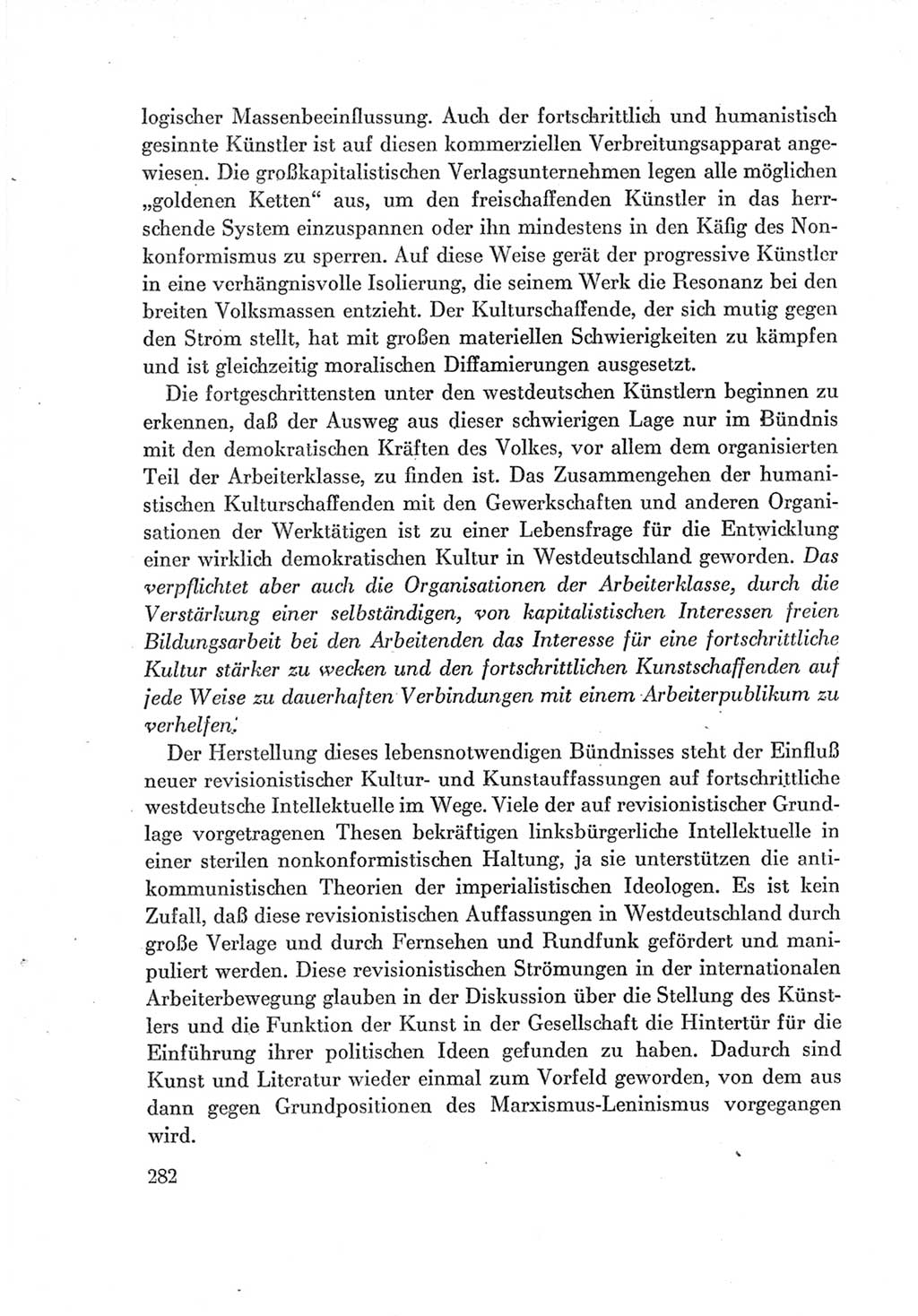 Protokoll der Verhandlungen des Ⅶ. Parteitages der Sozialistischen Einheitspartei Deutschlands (SED) [Deutsche Demokratische Republik (DDR)] 1967, Band Ⅰ, Seite 282 (Prot. Verh. Ⅶ. PT SED DDR 1967, Bd. Ⅰ, S. 282)