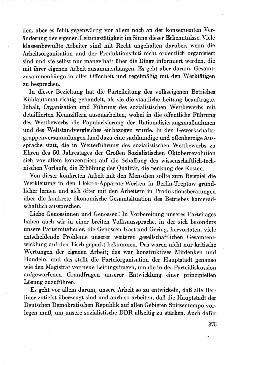 Protokoll der Verhandlungen des Ⅶ. Parteitages der Sozialistischen Einheitspartei Deutschlands (SED) [Deutsche Demokratische Republik (DDR)] 1967, Band Ⅰ, Seite 375 (Prot. Verh. Ⅶ. PT SED DDR 1967, Bd. Ⅰ, S. 375)