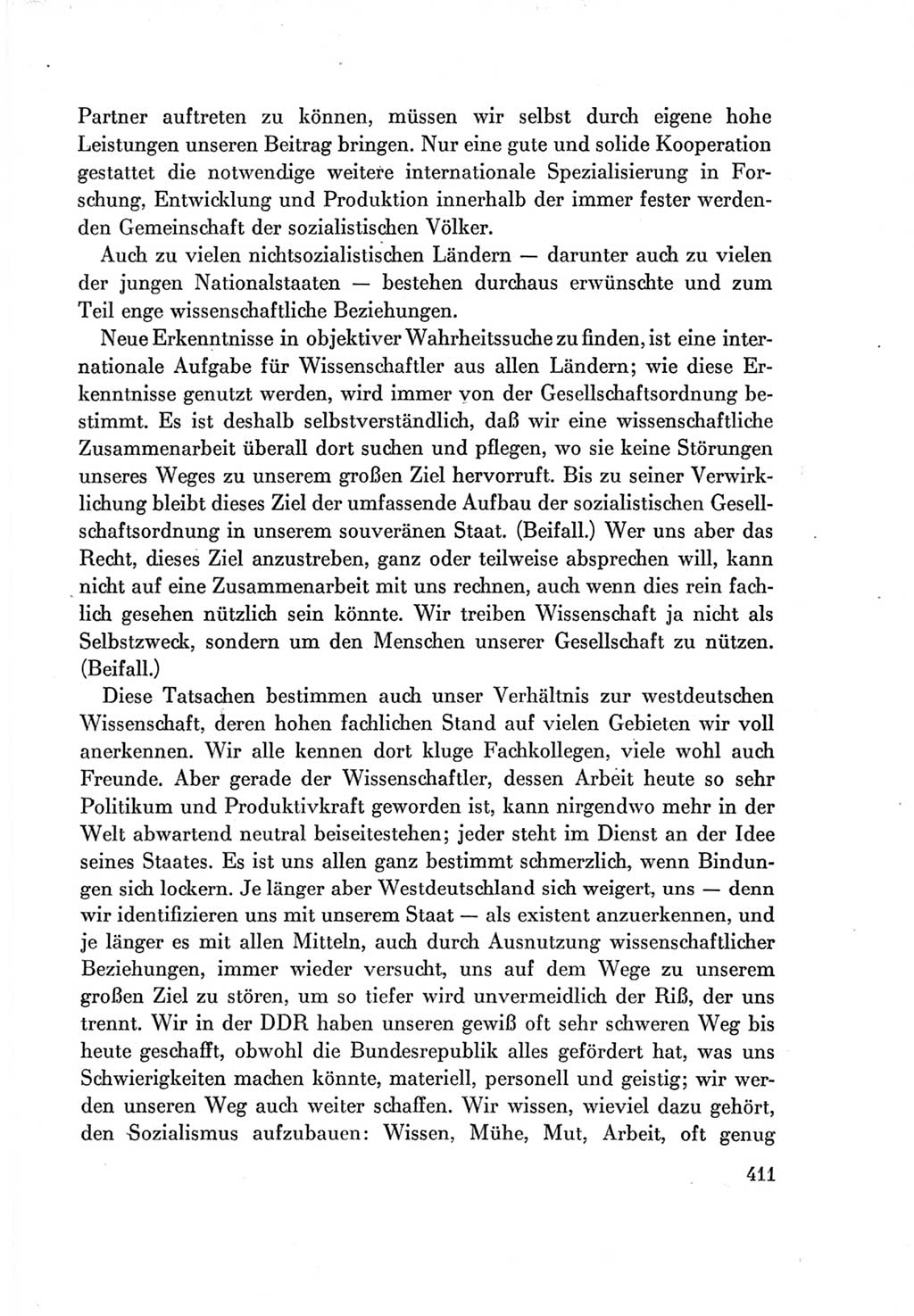 Protokoll der Verhandlungen des Ⅶ. Parteitages der Sozialistischen Einheitspartei Deutschlands (SED) [Deutsche Demokratische Republik (DDR)] 1967, Band Ⅰ, Seite 411 (Prot. Verh. Ⅶ. PT SED DDR 1967, Bd. Ⅰ, S. 411)