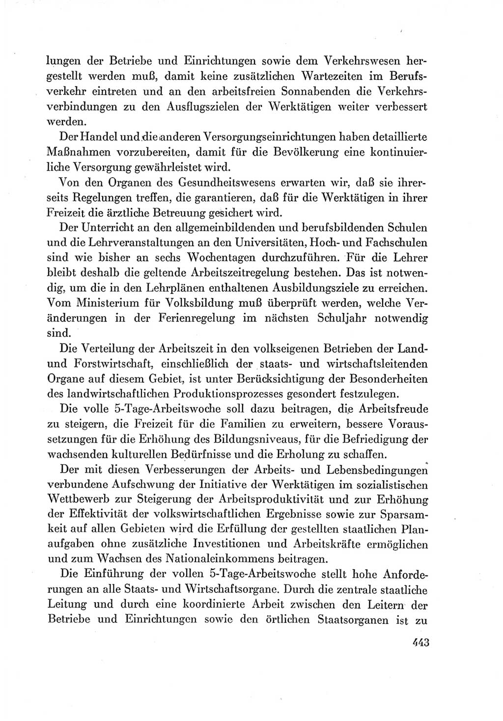 Protokoll der Verhandlungen des Ⅶ. Parteitages der Sozialistischen Einheitspartei Deutschlands (SED) [Deutsche Demokratische Republik (DDR)] 1967, Band Ⅰ, Seite 443 (Prot. Verh. Ⅶ. PT SED DDR 1967, Bd. Ⅰ, S. 443)