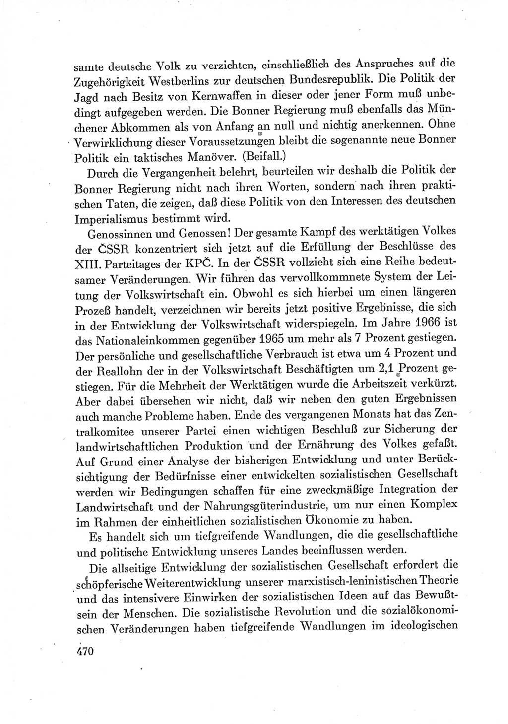 Protokoll der Verhandlungen des Ⅶ. Parteitages der Sozialistischen Einheitspartei Deutschlands (SED) [Deutsche Demokratische Republik (DDR)] 1967, Band Ⅰ, Seite 470 (Prot. Verh. Ⅶ. PT SED DDR 1967, Bd. Ⅰ, S. 470)