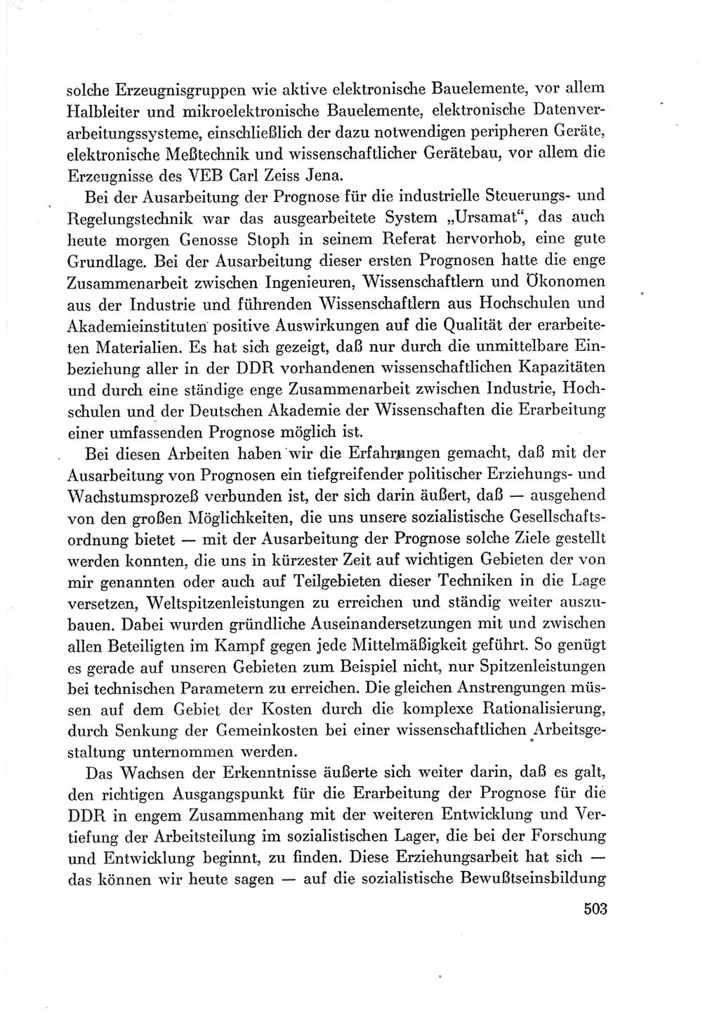 Protokoll der Verhandlungen des Ⅶ. Parteitages der Sozialistischen Einheitspartei Deutschlands (SED) [Deutsche Demokratische Republik (DDR)] 1967, Band Ⅰ, Seite 503 (Prot. Verh. Ⅶ. PT SED DDR 1967, Bd. Ⅰ, S. 503)