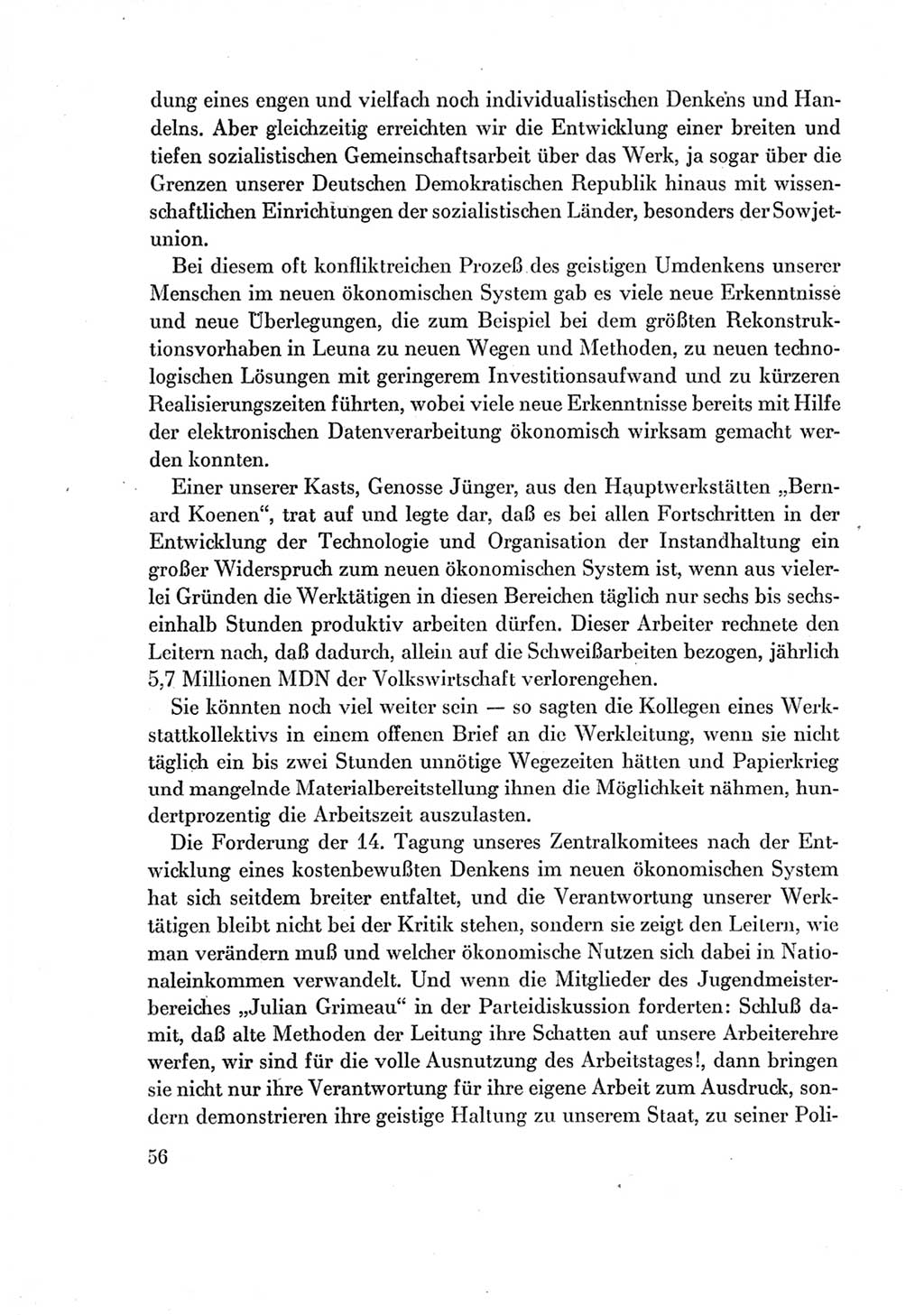 Protokoll der Verhandlungen des Ⅶ. Parteitages der Sozialistischen Einheitspartei Deutschlands (SED) [Deutsche Demokratische Republik (DDR)] 1967, Band Ⅱ, Seite 56 (Prot. Verh. Ⅶ. PT SED DDR 1967, Bd. Ⅱ, S. 56)