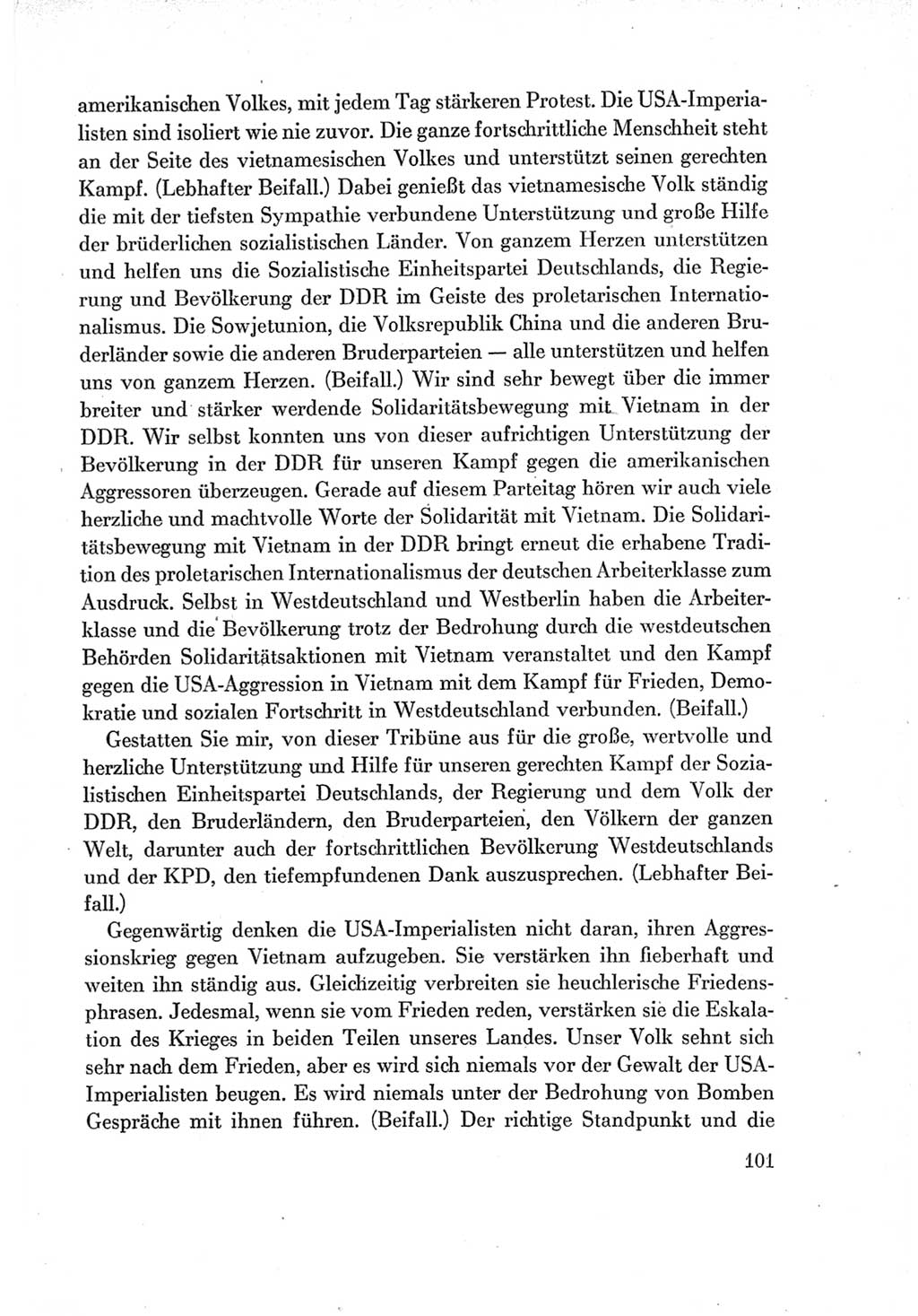 Protokoll der Verhandlungen des Ⅶ. Parteitages der Sozialistischen Einheitspartei Deutschlands (SED) [Deutsche Demokratische Republik (DDR)] 1967, Band Ⅱ, Seite 101 (Prot. Verh. Ⅶ. PT SED DDR 1967, Bd. Ⅱ, S. 101)