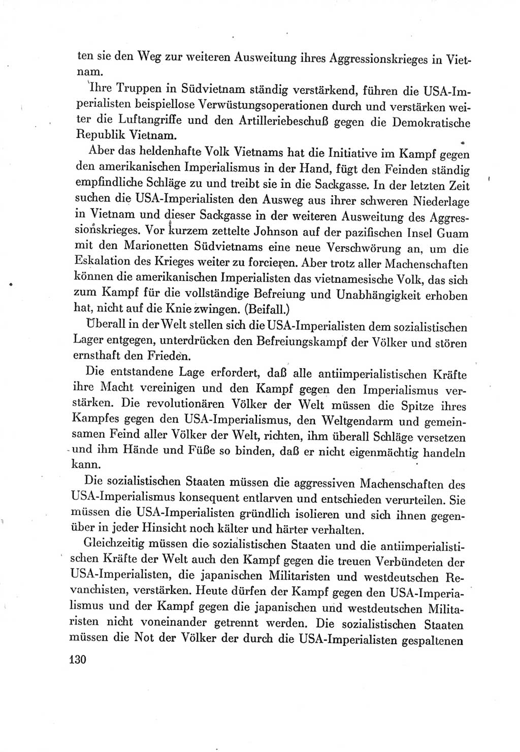 Protokoll der Verhandlungen des Ⅶ. Parteitages der Sozialistischen Einheitspartei Deutschlands (SED) [Deutsche Demokratische Republik (DDR)] 1967, Band Ⅱ, Seite 130 (Prot. Verh. Ⅶ. PT SED DDR 1967, Bd. Ⅱ, S. 130)