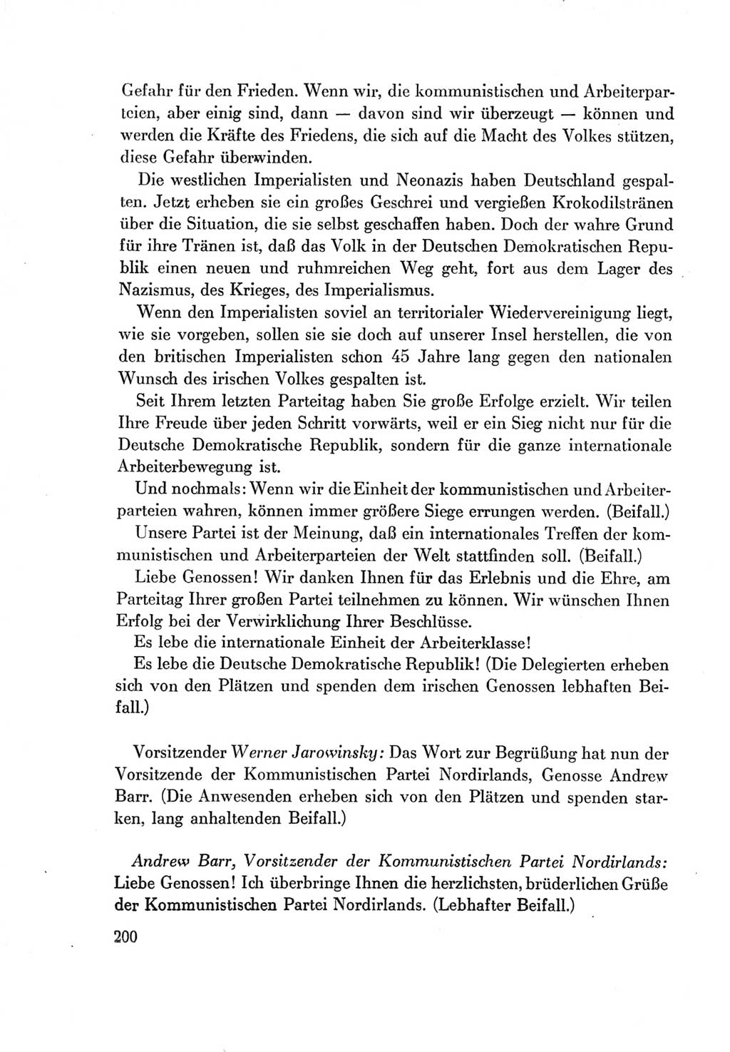 Protokoll der Verhandlungen des Ⅶ. Parteitages der Sozialistischen Einheitspartei Deutschlands (SED) [Deutsche Demokratische Republik (DDR)] 1967, Band Ⅱ, Seite 200 (Prot. Verh. Ⅶ. PT SED DDR 1967, Bd. Ⅱ, S. 200)