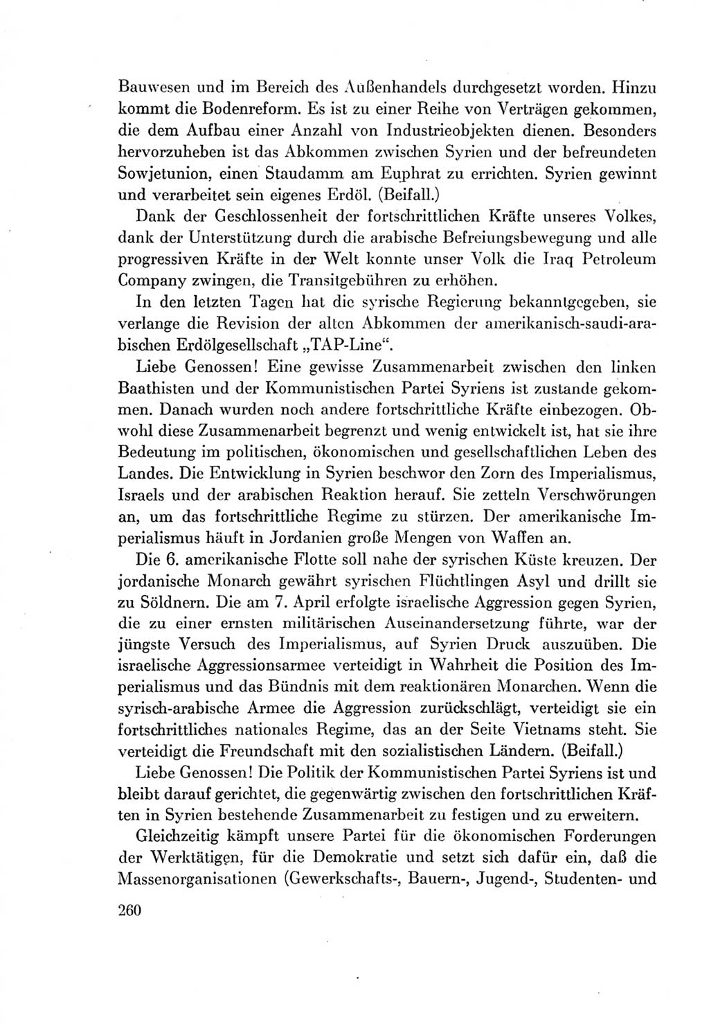 Protokoll der Verhandlungen des Ⅶ. Parteitages der Sozialistischen Einheitspartei Deutschlands (SED) [Deutsche Demokratische Republik (DDR)] 1967, Band Ⅱ, Seite 260 (Prot. Verh. Ⅶ. PT SED DDR 1967, Bd. Ⅱ, S. 260)