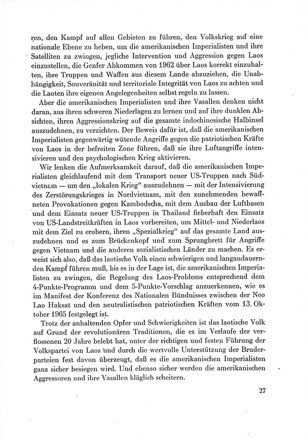 Protokoll der Verhandlungen des Ⅶ. Parteitages der Sozialistischen Einheitspartei Deutschlands (SED) [Deutsche Demokratische Republik (DDR)] 1967, Band Ⅲ, Seite 27 (Prot. Verh. Ⅶ. PT SED DDR 1967, Bd. Ⅲ, S. 27)