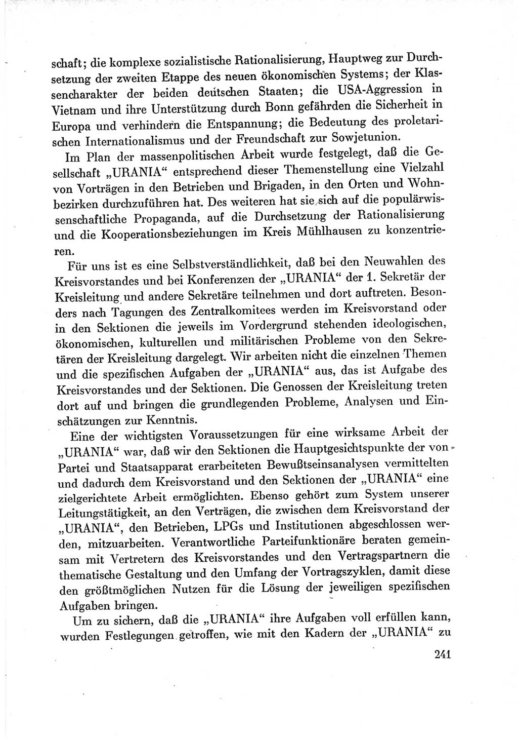 Protokoll der Verhandlungen des Ⅶ. Parteitages der Sozialistischen Einheitspartei Deutschlands (SED) [Deutsche Demokratische Republik (DDR)] 1967, Band Ⅲ, Seite 241 (Prot. Verh. Ⅶ. PT SED DDR 1967, Bd. Ⅲ, S. 241)