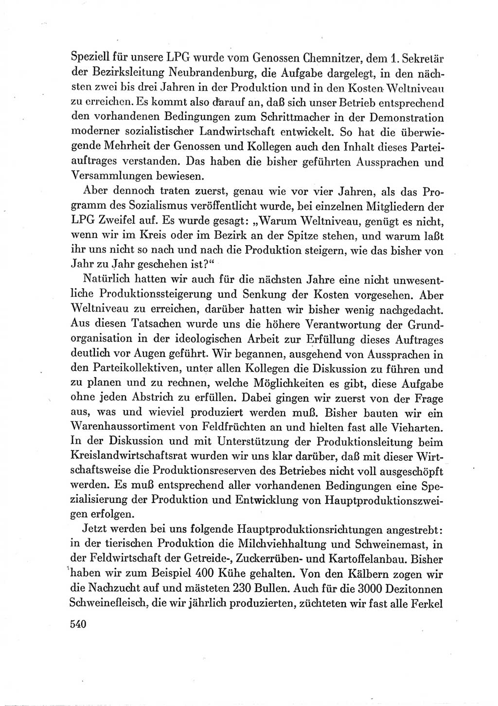 Protokoll der Verhandlungen des Ⅶ. Parteitages der Sozialistischen Einheitspartei Deutschlands (SED) [Deutsche Demokratische Republik (DDR)] 1967, Band Ⅲ, Seite 540 (Prot. Verh. Ⅶ. PT SED DDR 1967, Bd. Ⅲ, S. 540)