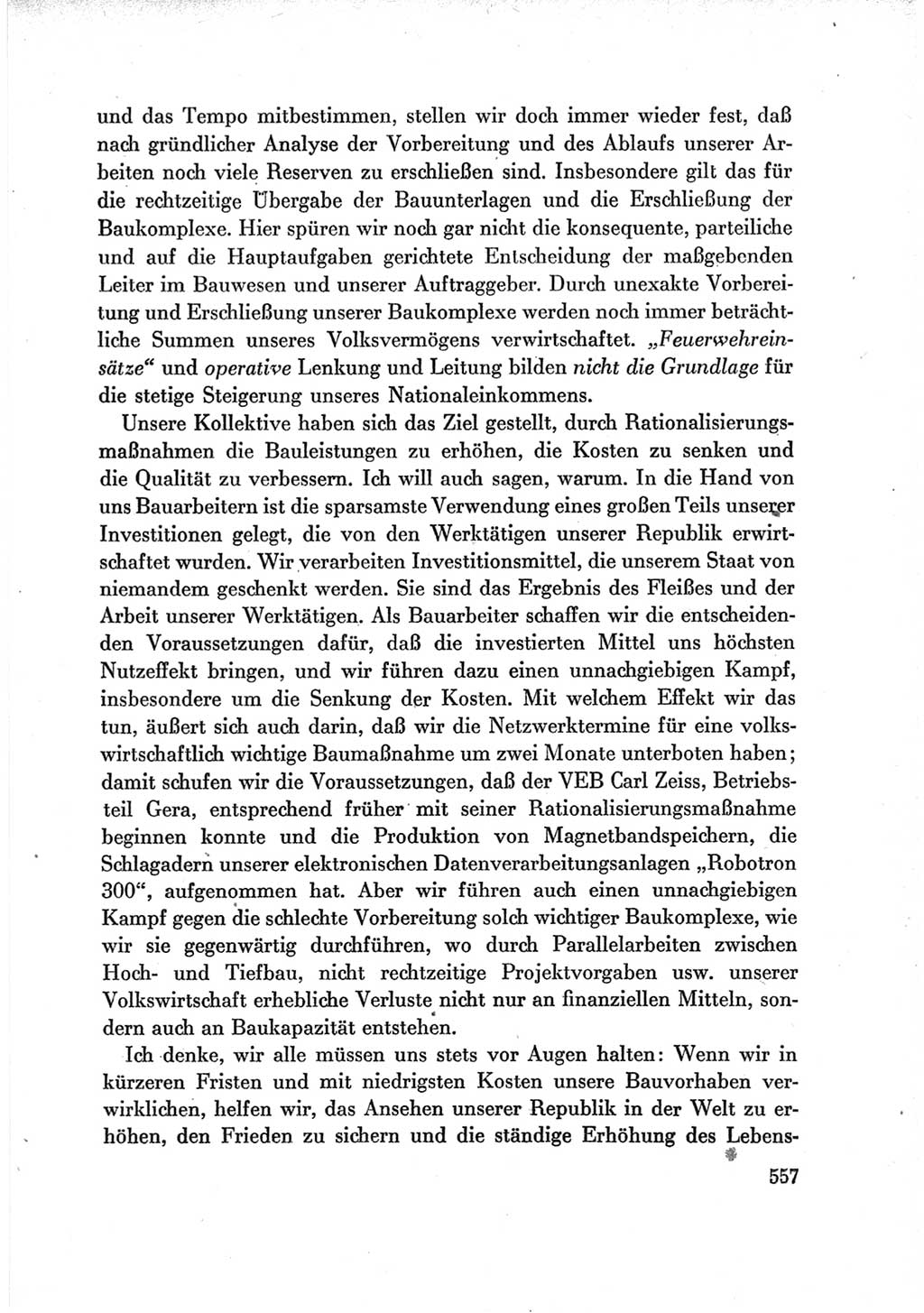Protokoll der Verhandlungen des Ⅶ. Parteitages der Sozialistischen Einheitspartei Deutschlands (SED) [Deutsche Demokratische Republik (DDR)] 1967, Band Ⅲ, Seite 557 (Prot. Verh. Ⅶ. PT SED DDR 1967, Bd. Ⅲ, S. 557)