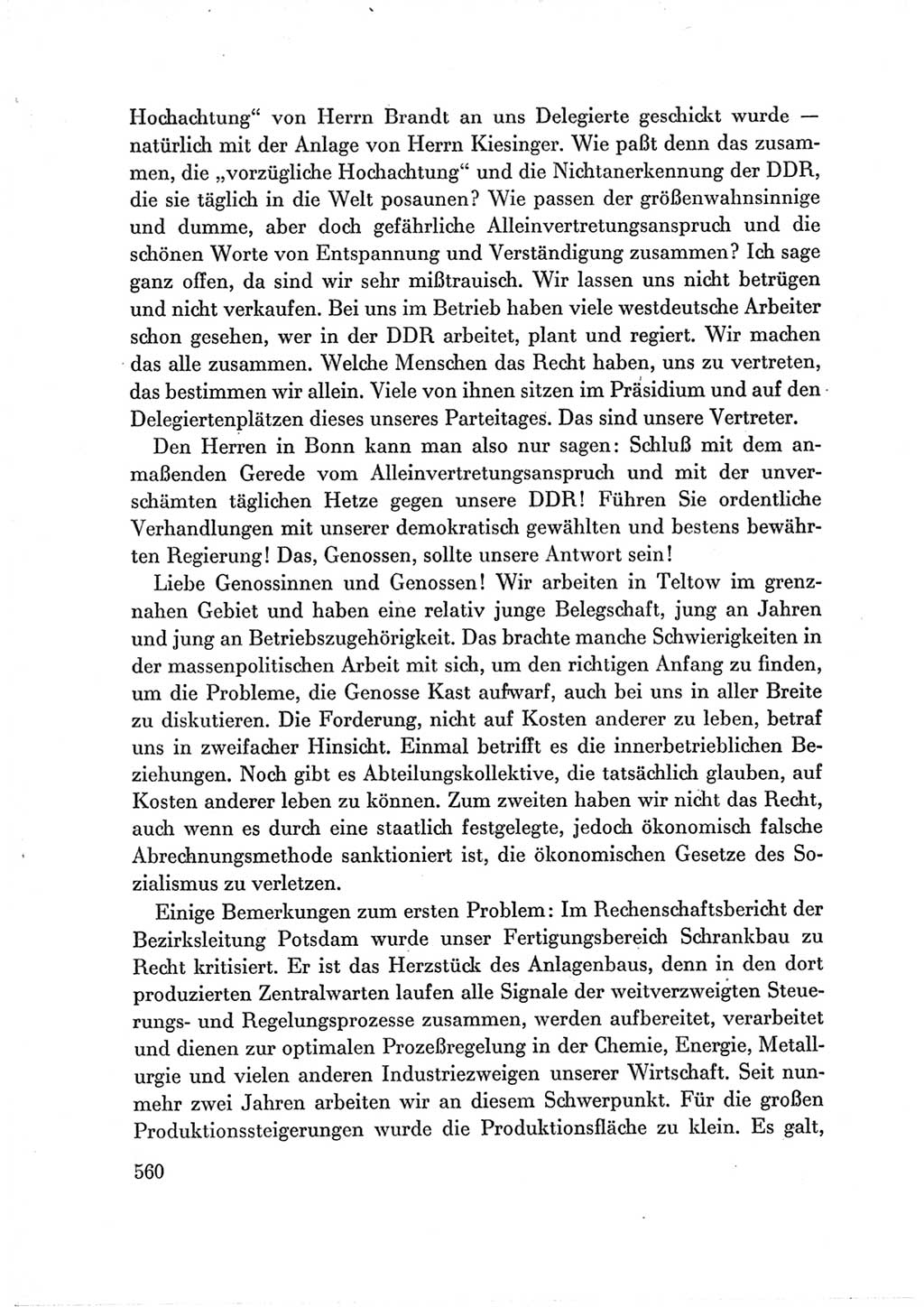 Protokoll der Verhandlungen des Ⅶ. Parteitages der Sozialistischen Einheitspartei Deutschlands (SED) [Deutsche Demokratische Republik (DDR)] 1967, Band Ⅲ, Seite 560 (Prot. Verh. Ⅶ. PT SED DDR 1967, Bd. Ⅲ, S. 560)