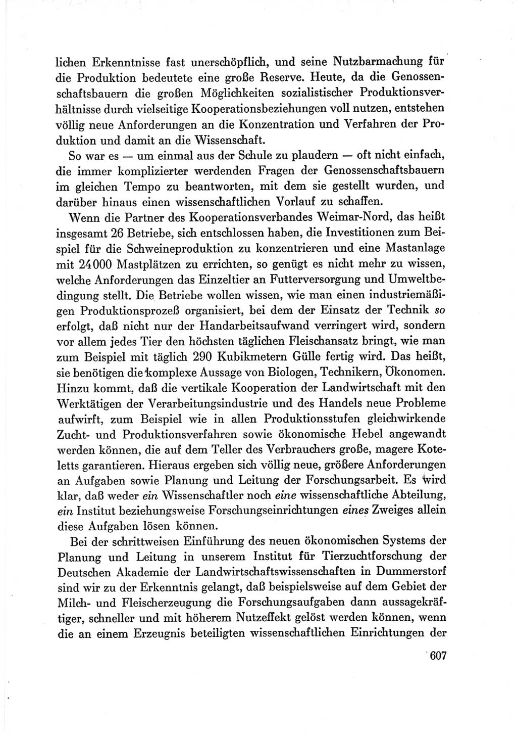 Protokoll der Verhandlungen des Ⅶ. Parteitages der Sozialistischen Einheitspartei Deutschlands (SED) [Deutsche Demokratische Republik (DDR)] 1967, Band Ⅲ, Seite 607 (Prot. Verh. Ⅶ. PT SED DDR 1967, Bd. Ⅲ, S. 607)