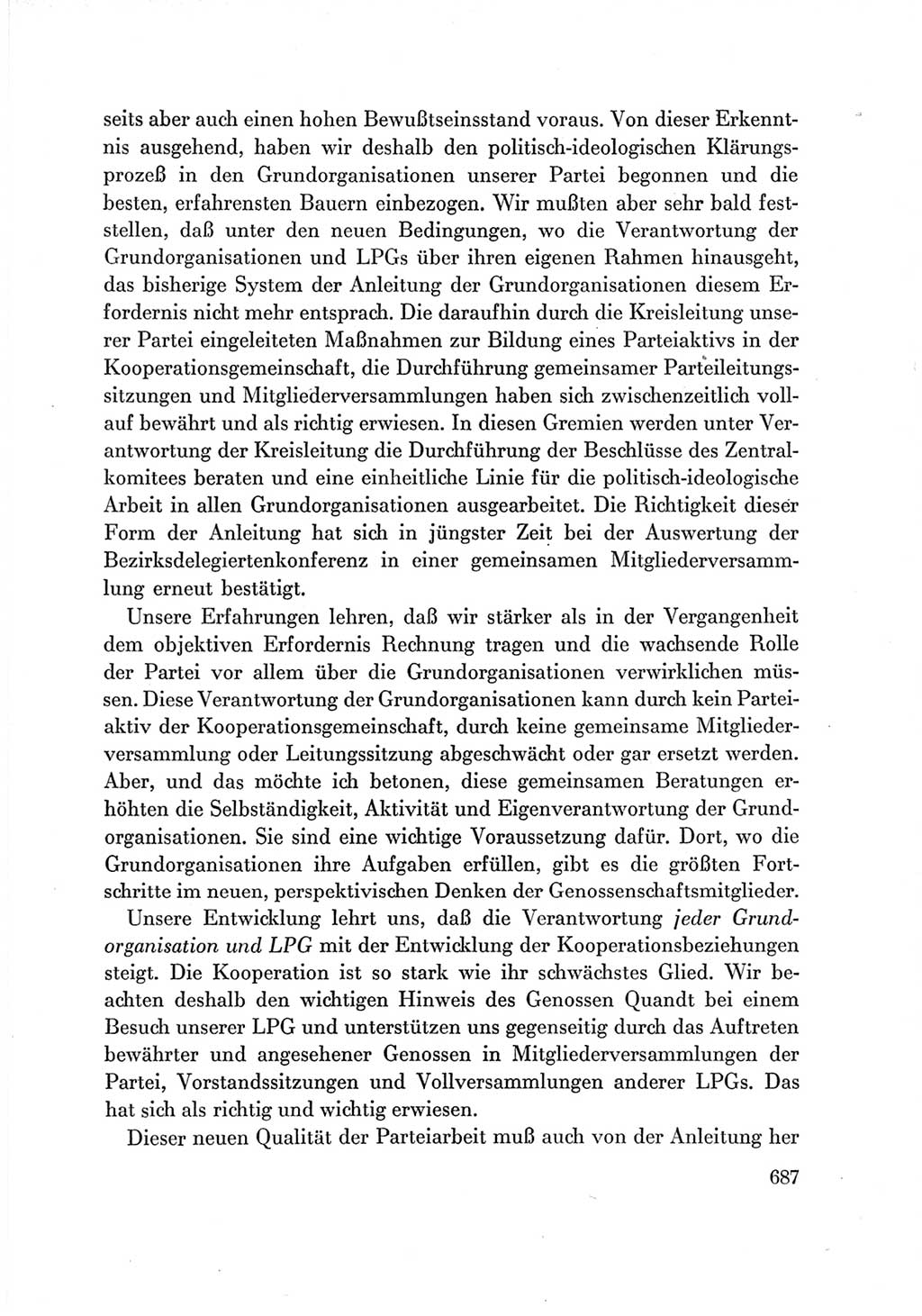 Protokoll der Verhandlungen des Ⅶ. Parteitages der Sozialistischen Einheitspartei Deutschlands (SED) [Deutsche Demokratische Republik (DDR)] 1967, Band Ⅲ, Seite 687 (Prot. Verh. Ⅶ. PT SED DDR 1967, Bd. Ⅲ, S. 687)