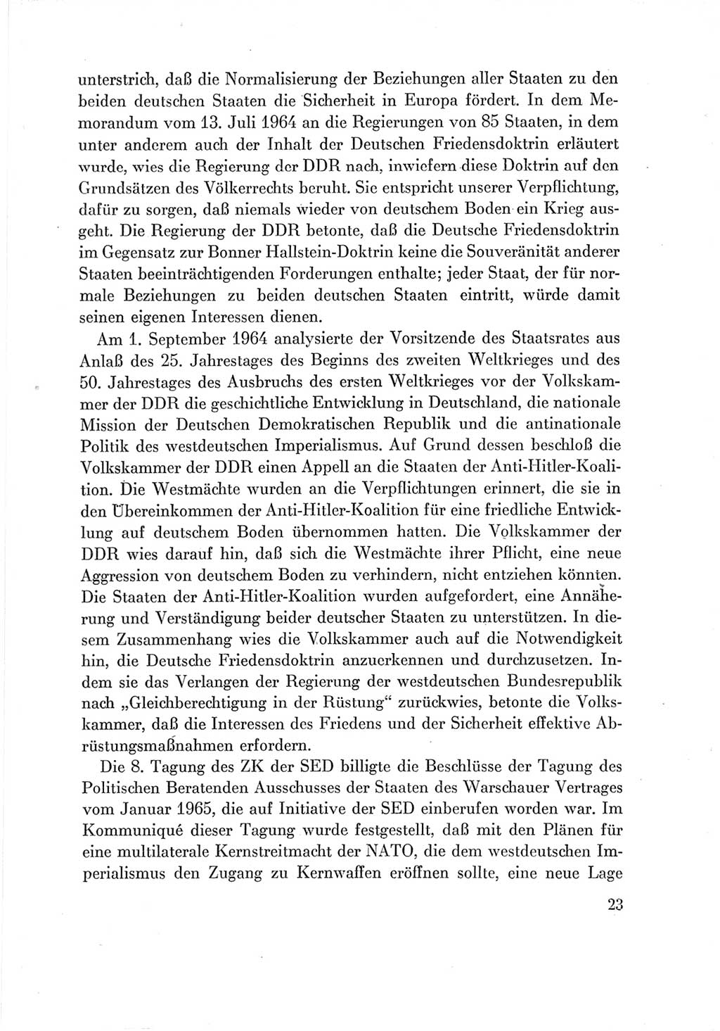Protokoll der Verhandlungen des Ⅶ. Parteitages der Sozialistischen Einheitspartei Deutschlands (SED) [Deutsche Demokratische Republik (DDR)] 1967, Band Ⅳ, Seite 23 (Prot. Verh. Ⅶ. PT SED DDR 1967, Bd. Ⅳ, S. 23)