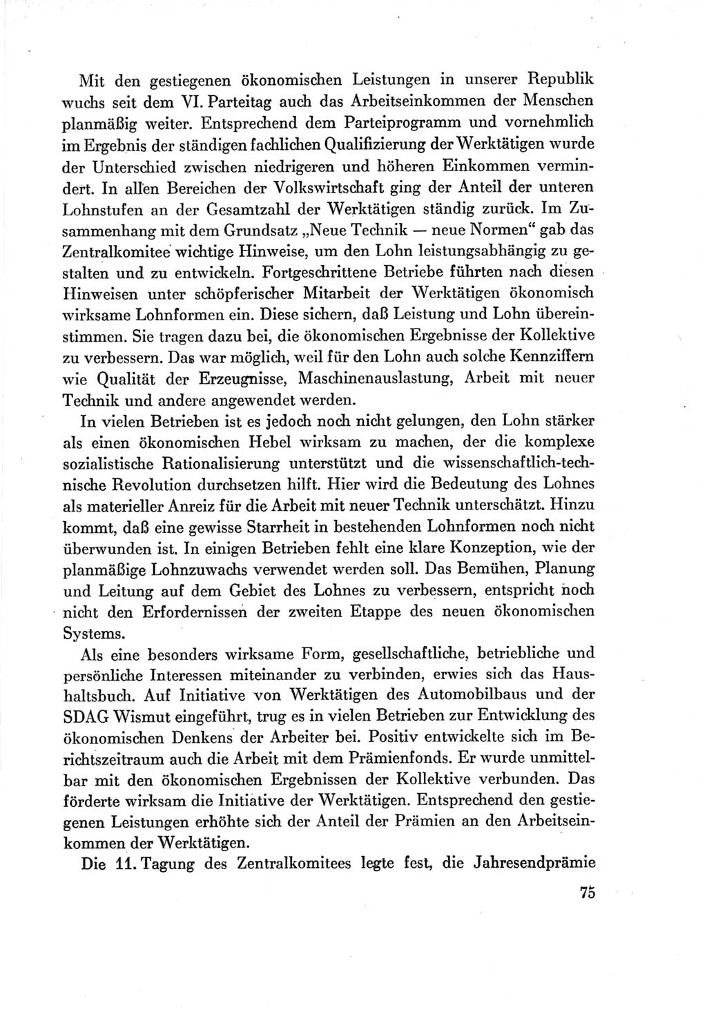 Protokoll der Verhandlungen des Ⅶ. Parteitages der Sozialistischen Einheitspartei Deutschlands (SED) [Deutsche Demokratische Republik (DDR)] 1967, Band Ⅳ, Seite 75 (Prot. Verh. Ⅶ. PT SED DDR 1967, Bd. Ⅳ, S. 75)