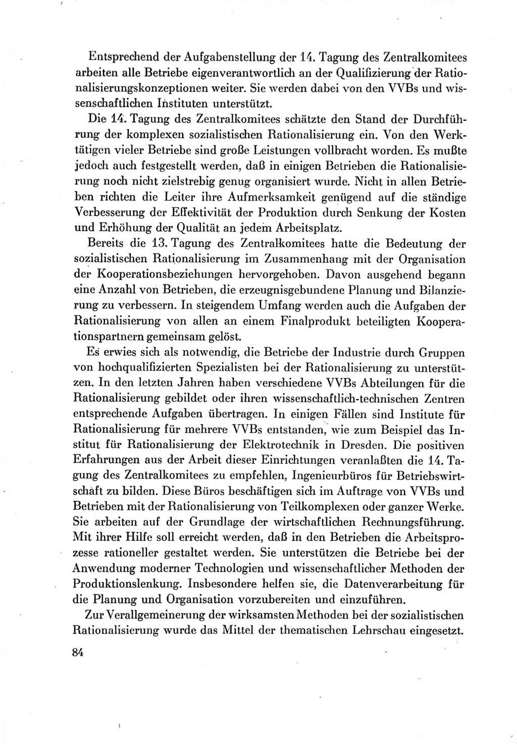 Protokoll der Verhandlungen des Ⅶ. Parteitages der Sozialistischen Einheitspartei Deutschlands (SED) [Deutsche Demokratische Republik (DDR)] 1967, Band Ⅳ, Seite 84 (Prot. Verh. Ⅶ. PT SED DDR 1967, Bd. Ⅳ, S. 84)