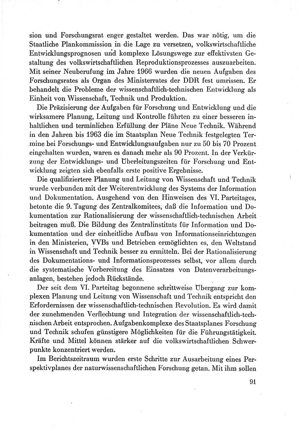 Protokoll der Verhandlungen des Ⅶ. Parteitages der Sozialistischen Einheitspartei Deutschlands (SED) [Deutsche Demokratische Republik (DDR)] 1967, Band Ⅳ, Seite 91 (Prot. Verh. Ⅶ. PT SED DDR 1967, Bd. Ⅳ, S. 91)