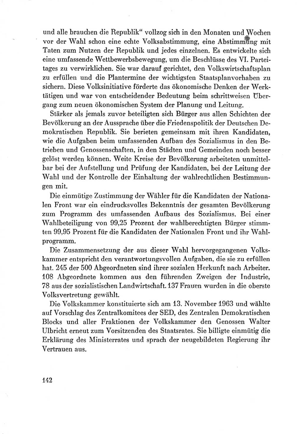 Protokoll der Verhandlungen des Ⅶ. Parteitages der Sozialistischen Einheitspartei Deutschlands (SED) [Deutsche Demokratische Republik (DDR)] 1967, Band Ⅳ, Seite 142 (Prot. Verh. Ⅶ. PT SED DDR 1967, Bd. Ⅳ, S. 142)