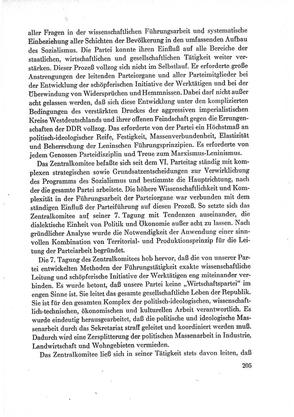 Protokoll der Verhandlungen des Ⅶ. Parteitages der Sozialistischen Einheitspartei Deutschlands (SED) [Deutsche Demokratische Republik (DDR)] 1967, Band Ⅳ, Seite 205 (Prot. Verh. Ⅶ. PT SED DDR 1967, Bd. Ⅳ, S. 205)