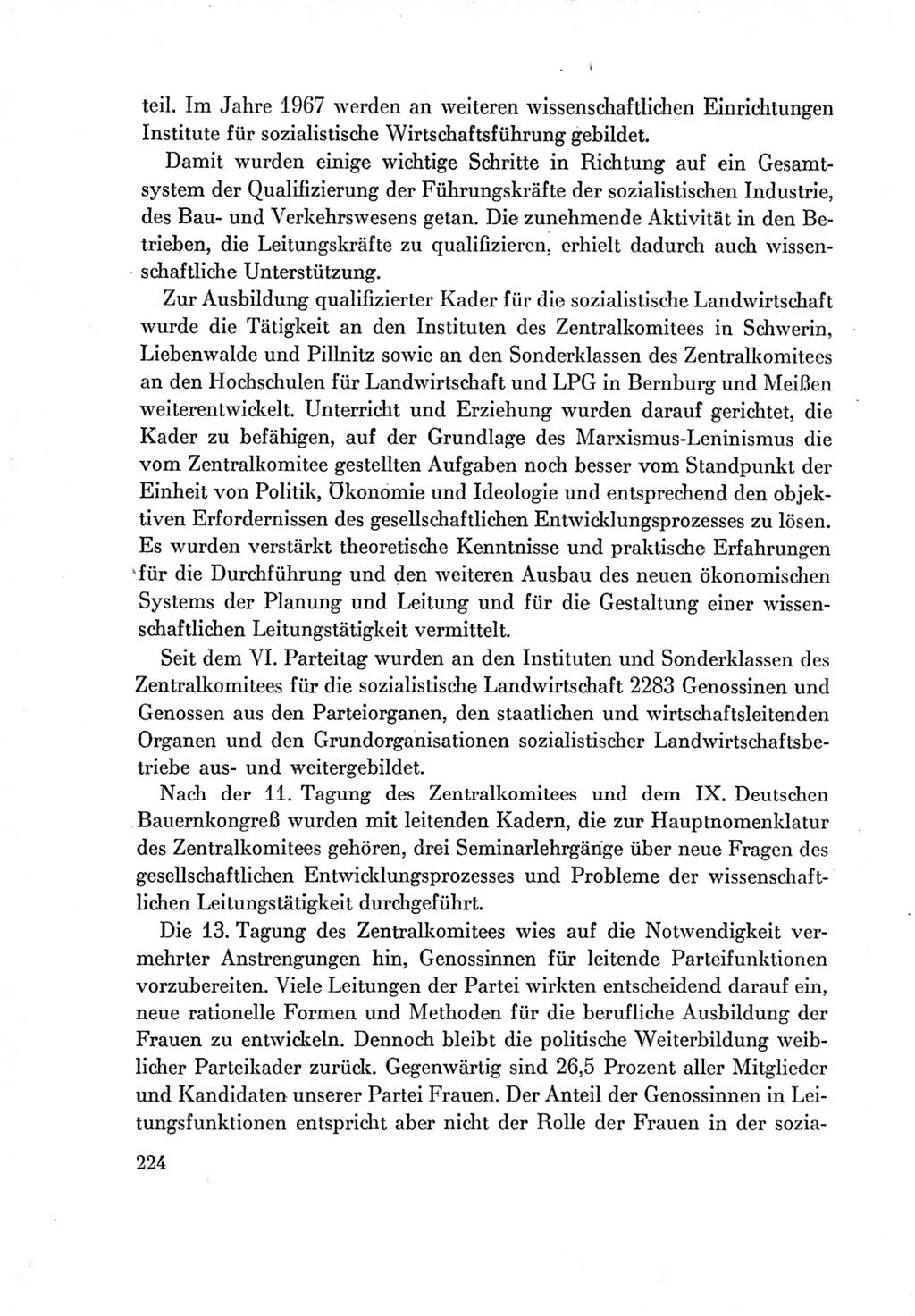 Protokoll der Verhandlungen des Ⅶ. Parteitages der Sozialistischen Einheitspartei Deutschlands (SED) [Deutsche Demokratische Republik (DDR)] 1967, Band Ⅳ, Seite 224 (Prot. Verh. Ⅶ. PT SED DDR 1967, Bd. Ⅳ, S. 224)
