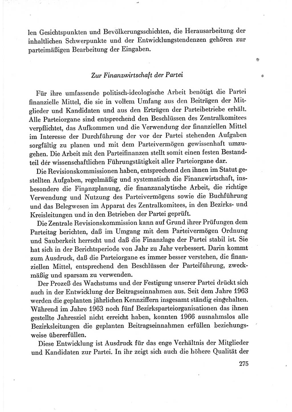 Protokoll der Verhandlungen des Ⅶ. Parteitages der Sozialistischen Einheitspartei Deutschlands (SED) [Deutsche Demokratische Republik (DDR)] 1967, Band Ⅳ, Seite 275 (Prot. Verh. Ⅶ. PT SED DDR 1967, Bd. Ⅳ, S. 275)