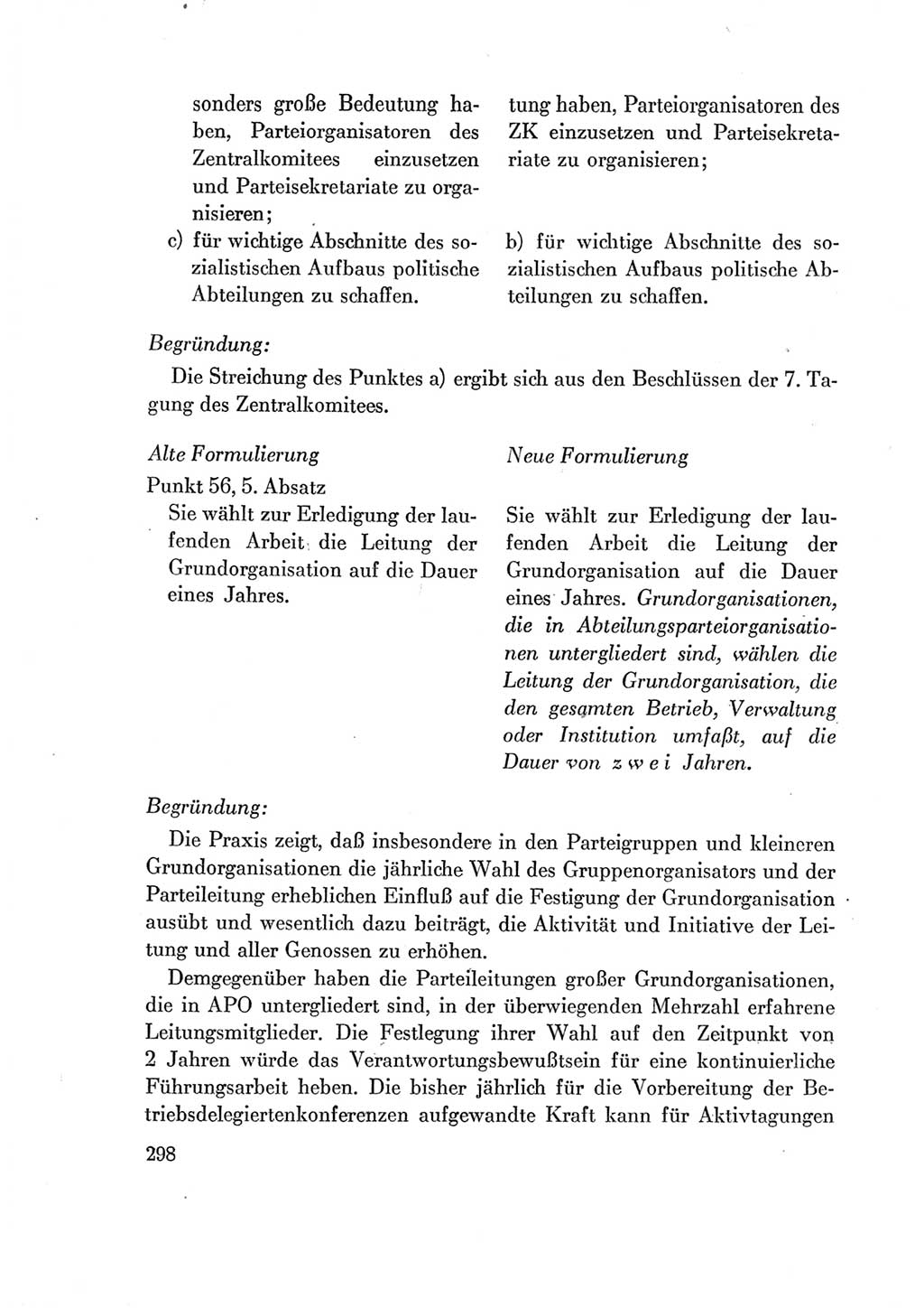 Protokoll der Verhandlungen des Ⅶ. Parteitages der Sozialistischen Einheitspartei Deutschlands (SED) [Deutsche Demokratische Republik (DDR)] 1967, Band Ⅳ, Seite 298 (Prot. Verh. Ⅶ. PT SED DDR 1967, Bd. Ⅳ, S. 298)