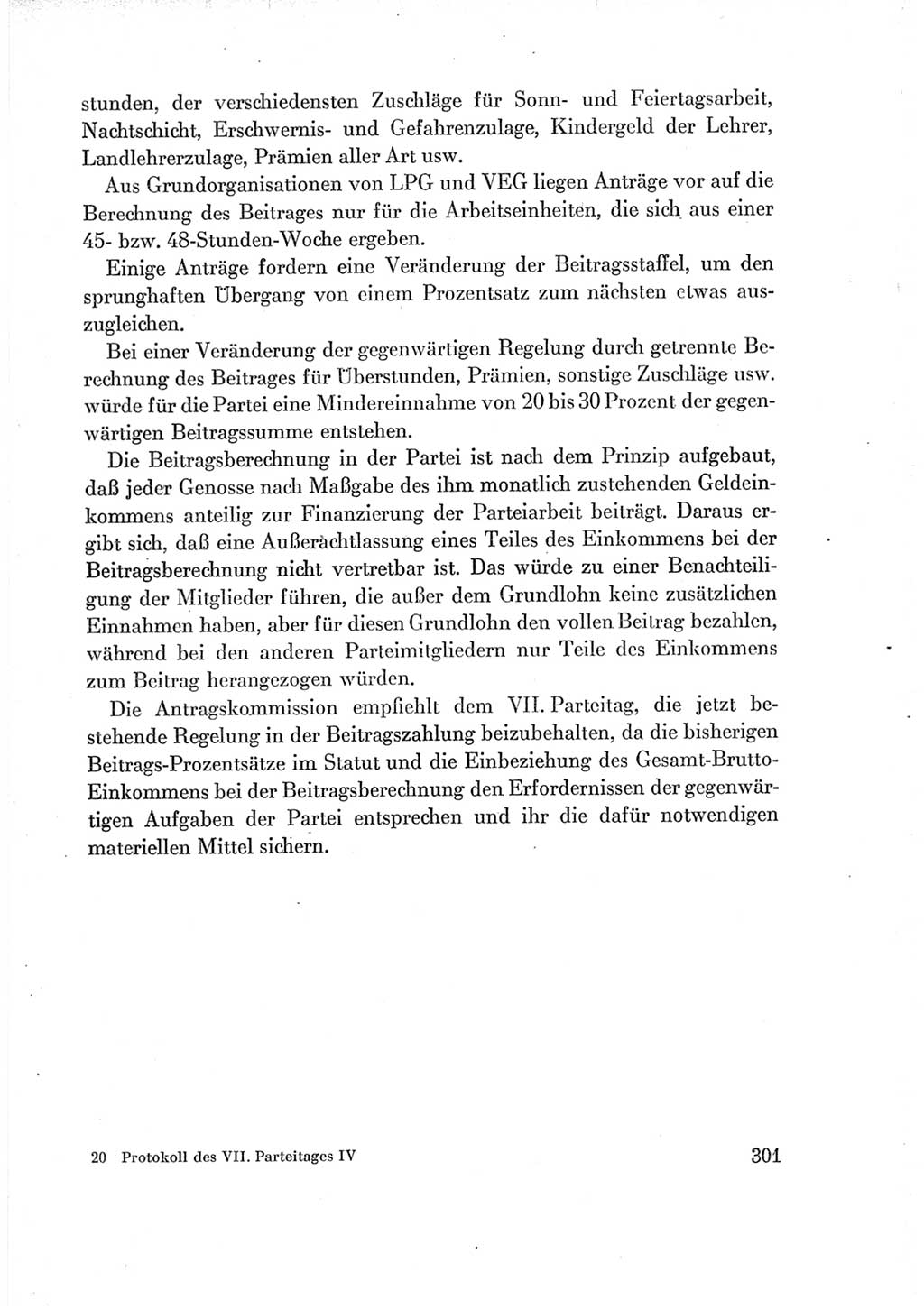 Protokoll der Verhandlungen des Ⅶ. Parteitages der Sozialistischen Einheitspartei Deutschlands (SED) [Deutsche Demokratische Republik (DDR)] 1967, Band Ⅳ, Seite 301 (Prot. Verh. Ⅶ. PT SED DDR 1967, Bd. Ⅳ, S. 301)