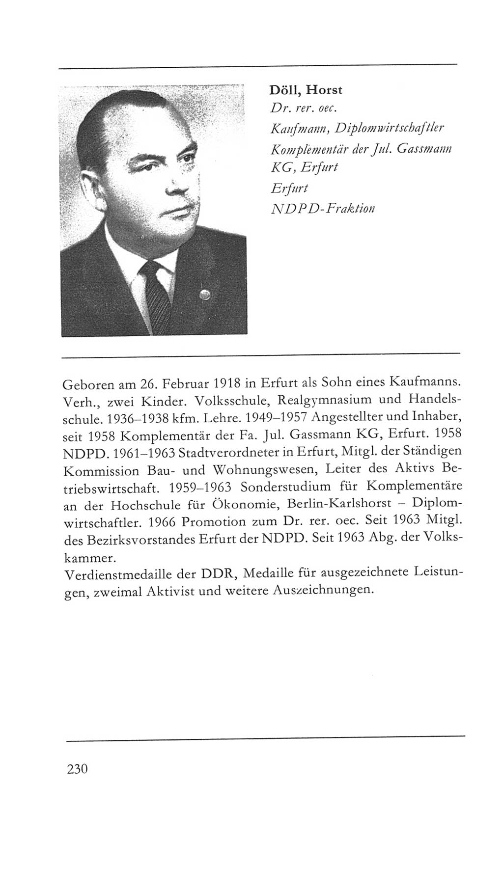 Volkskammer (VK) der Deutschen Demokratischen Republik (DDR) 5. Wahlperiode 1967-1971, Seite 230 (VK. DDR 5. WP. 1967-1971, S. 230)