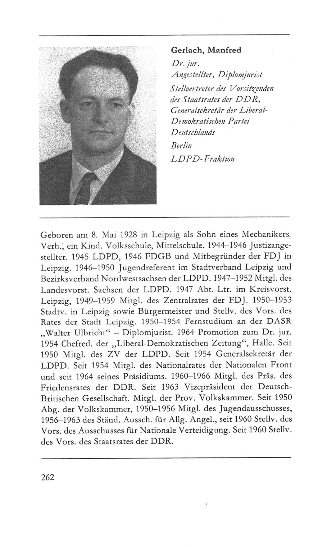 Volkskammer (VK) der Deutschen Demokratischen Republik (DDR) 5. Wahlperiode 1967-1971, Seite 262 (VK. DDR 5. WP. 1967-1971, S. 262)