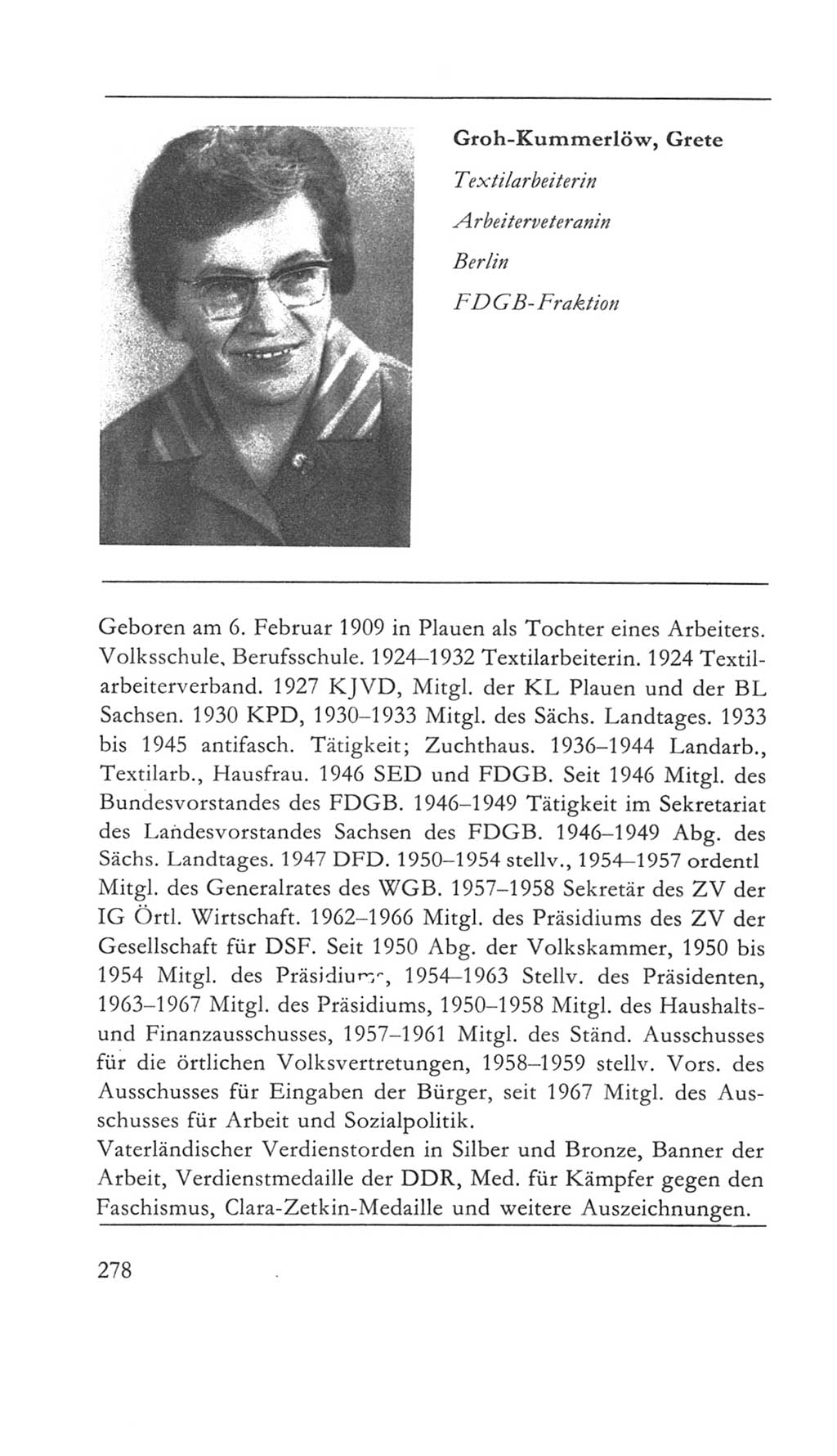 Volkskammer (VK) der Deutschen Demokratischen Republik (DDR) 5. Wahlperiode 1967-1971, Seite 278 (VK. DDR 5. WP. 1967-1971, S. 278)