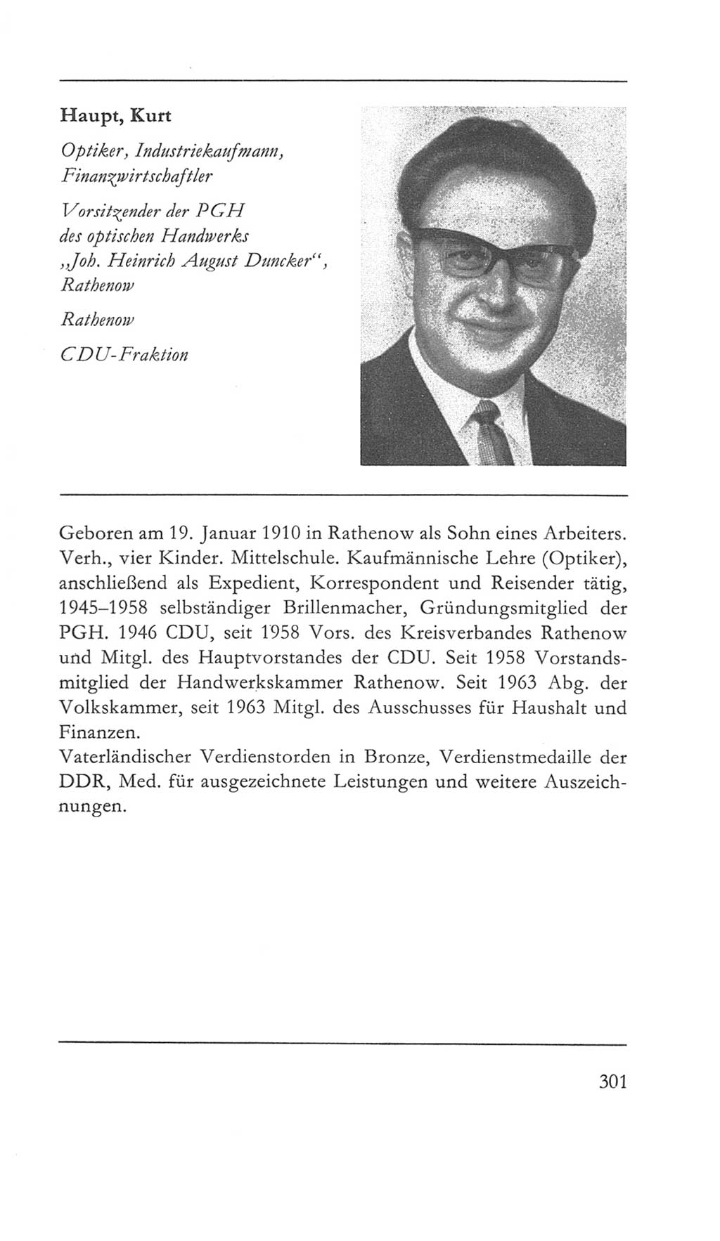 Volkskammer (VK) der Deutschen Demokratischen Republik (DDR) 5. Wahlperiode 1967-1971, Seite 301 (VK. DDR 5. WP. 1967-1971, S. 301)