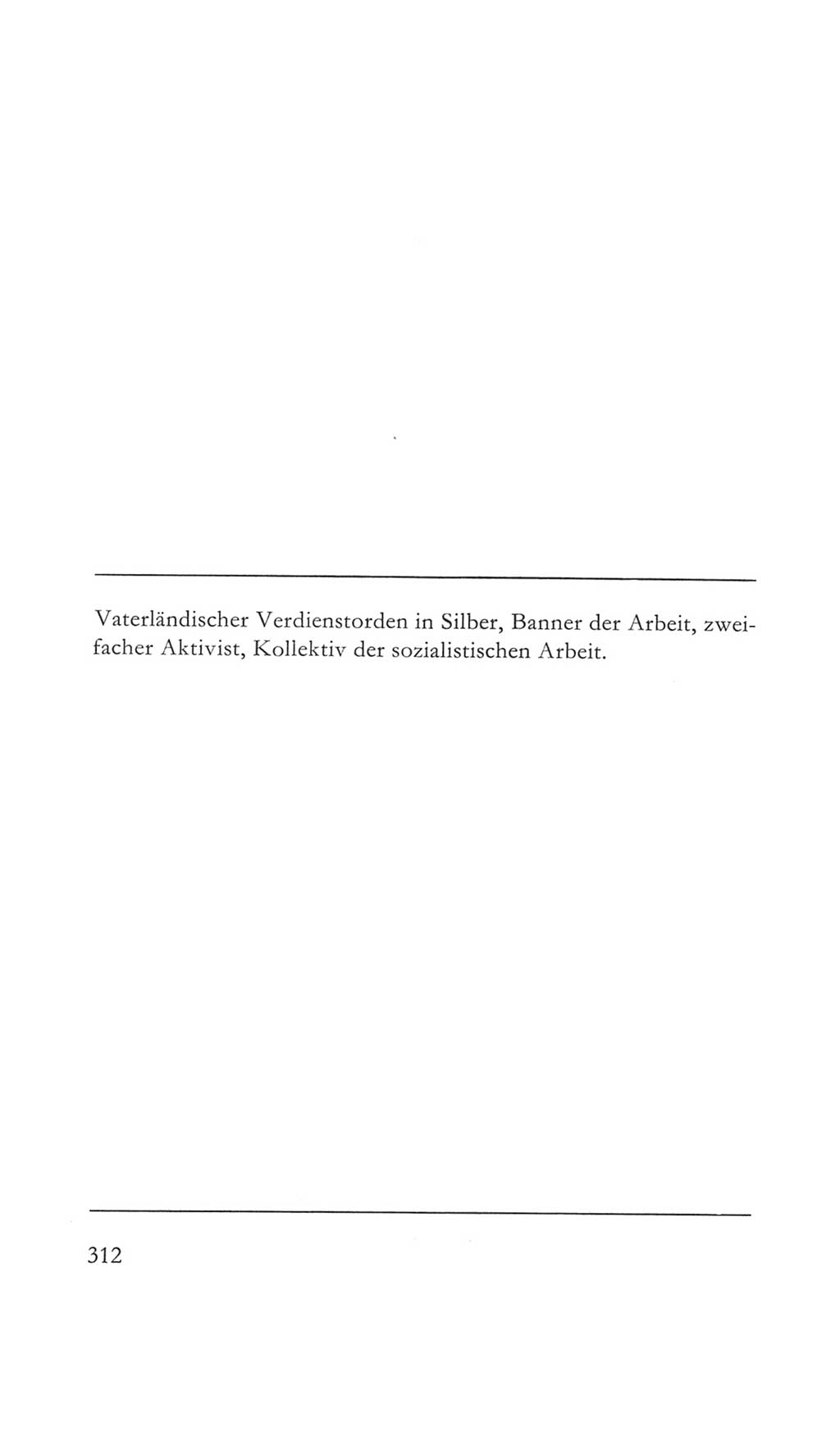 Volkskammer (VK) der Deutschen Demokratischen Republik (DDR) 5. Wahlperiode 1967-1971, Seite 312 (VK. DDR 5. WP. 1967-1971, S. 312)