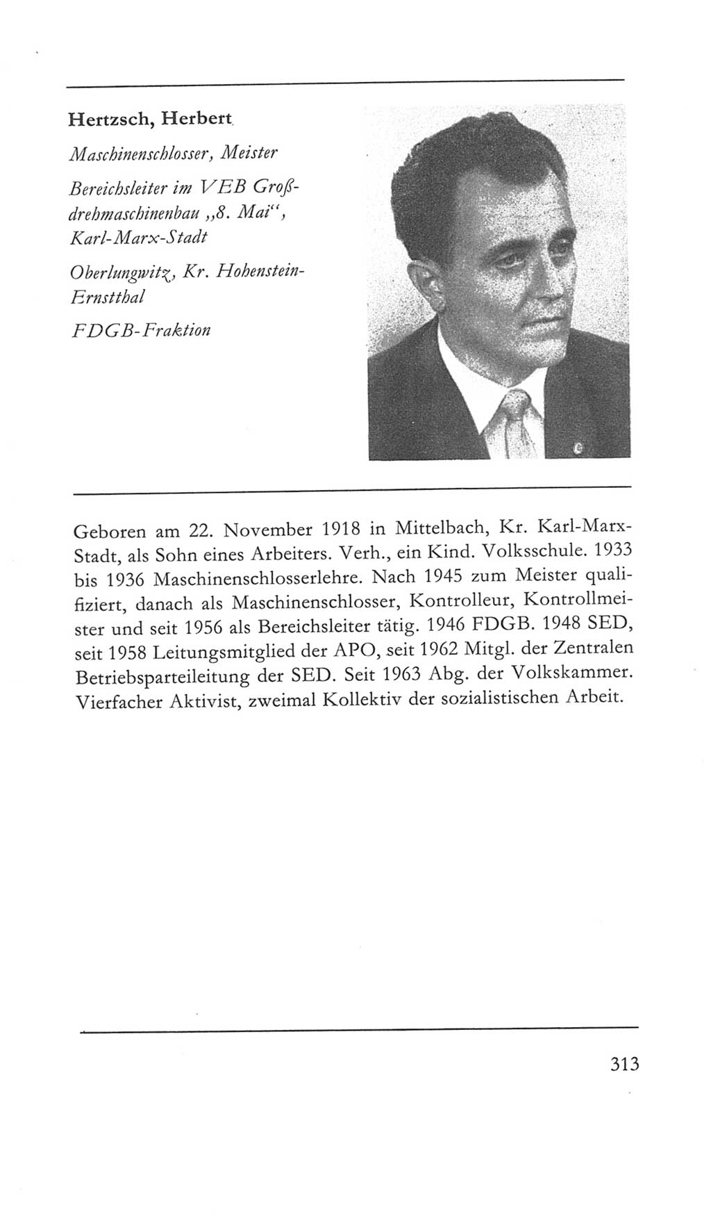 Volkskammer (VK) der Deutschen Demokratischen Republik (DDR) 5. Wahlperiode 1967-1971, Seite 313 (VK. DDR 5. WP. 1967-1971, S. 313)