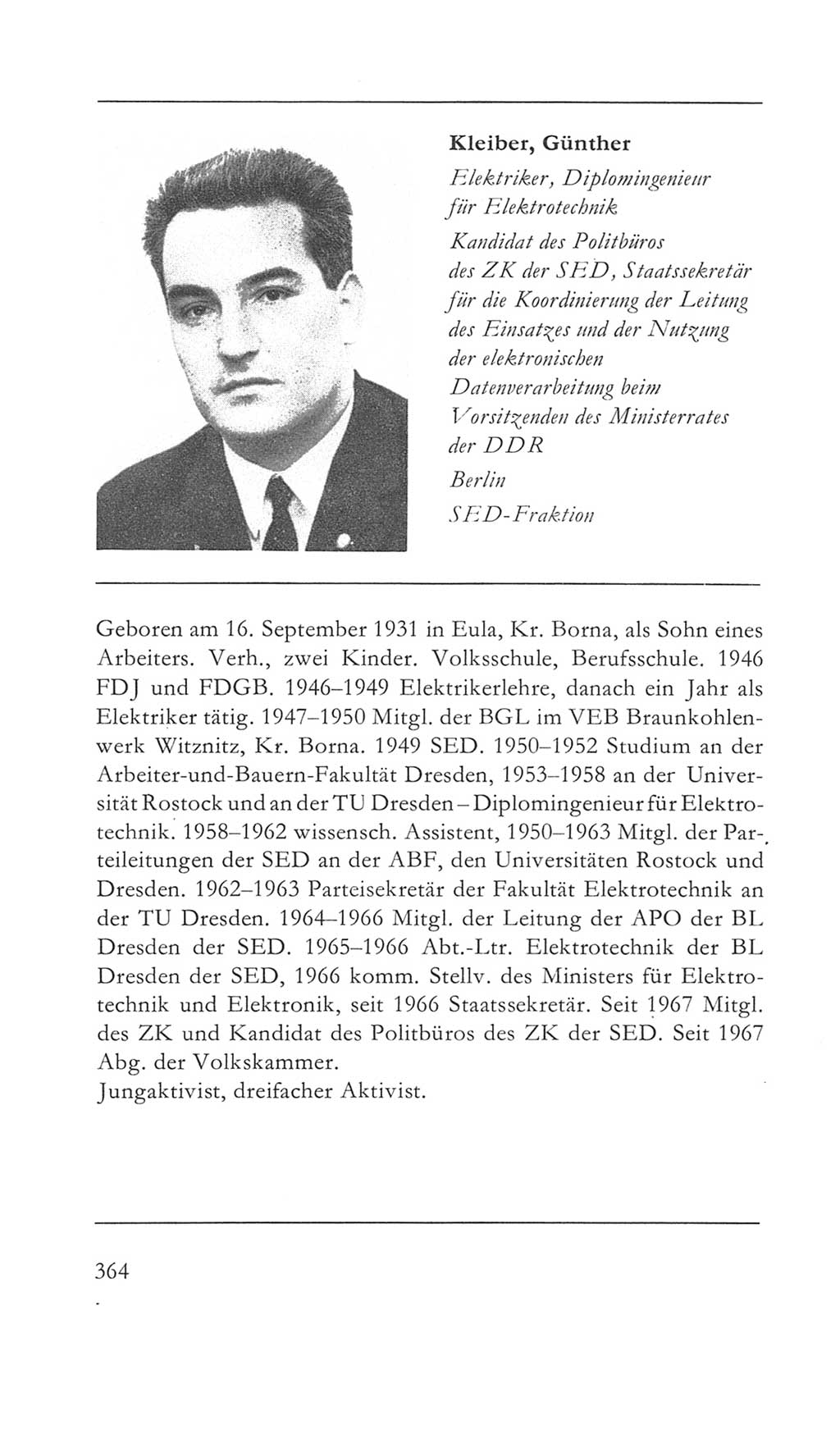 Volkskammer (VK) der Deutschen Demokratischen Republik (DDR) 5. Wahlperiode 1967-1971, Seite 364 (VK. DDR 5. WP. 1967-1971, S. 364)