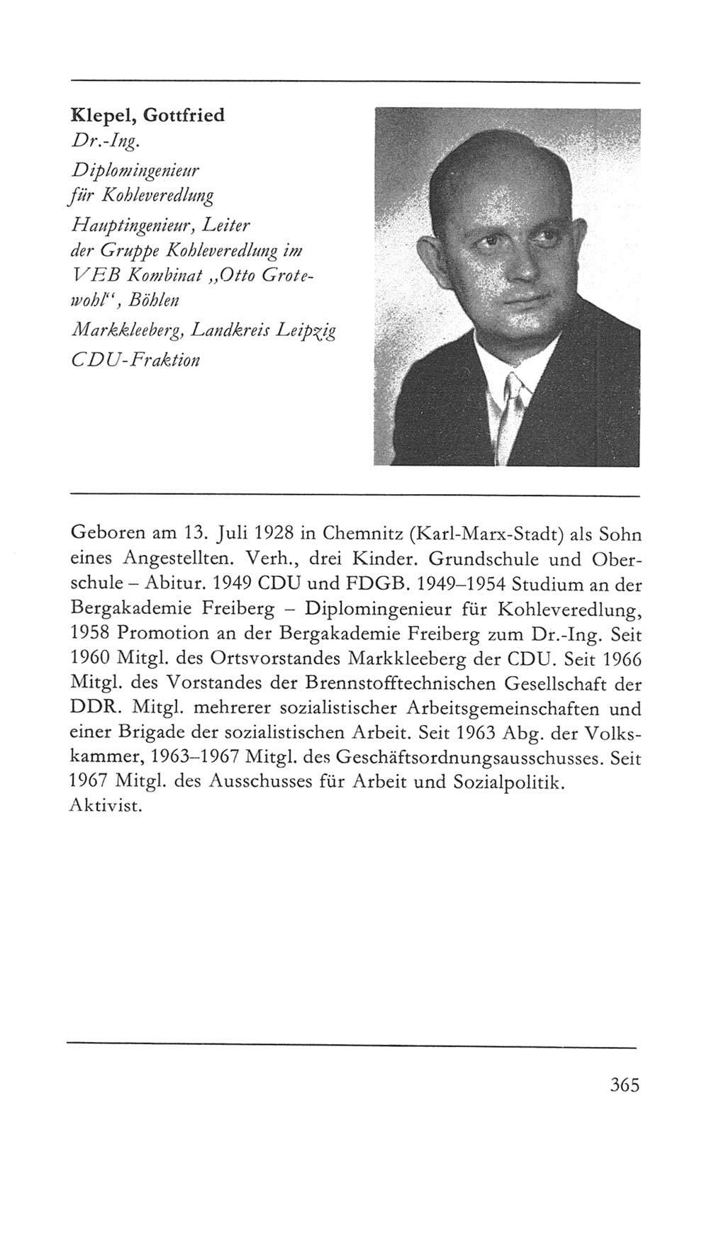 Volkskammer (VK) der Deutschen Demokratischen Republik (DDR) 5. Wahlperiode 1967-1971, Seite 365 (VK. DDR 5. WP. 1967-1971, S. 365)