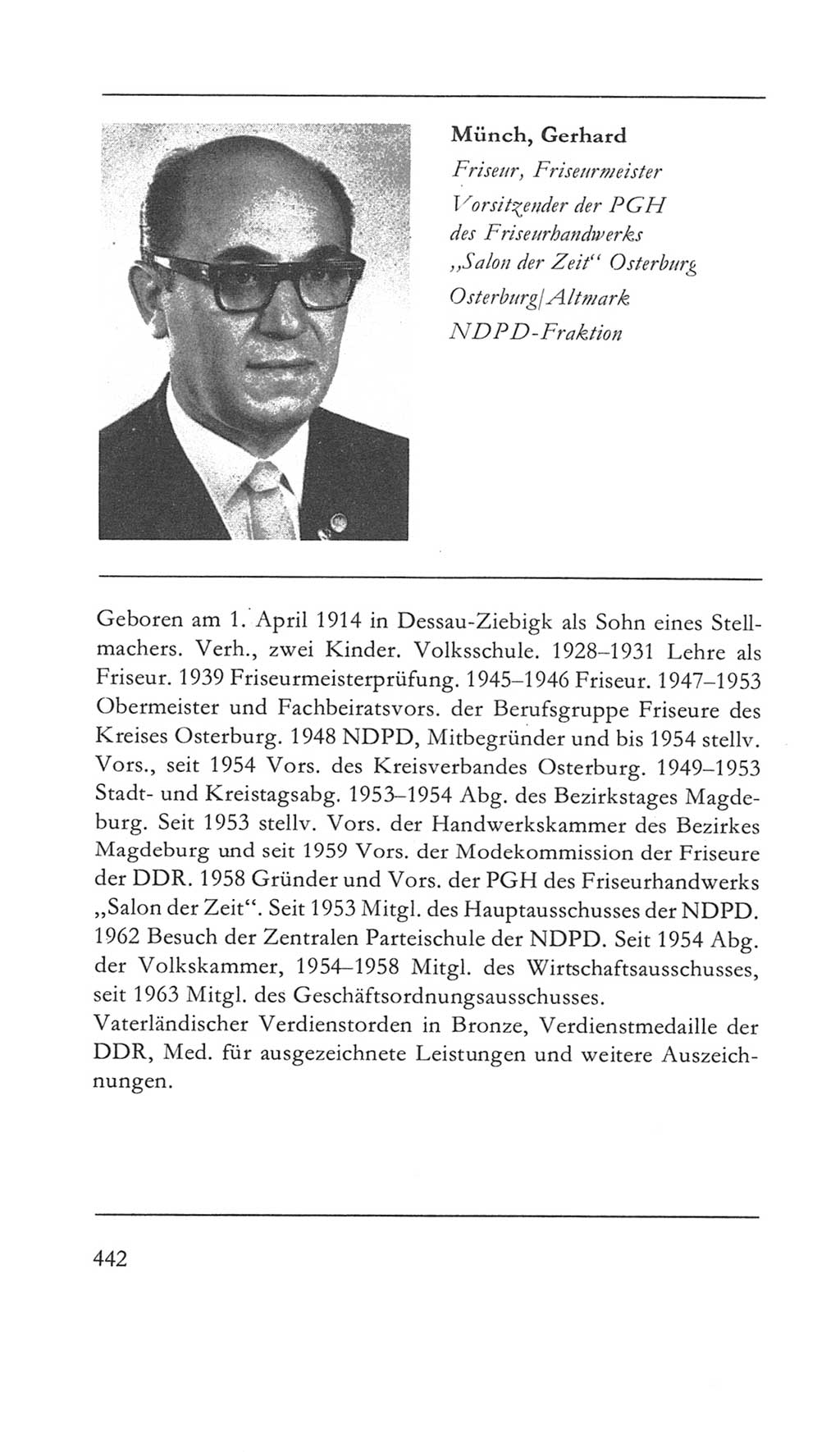 Volkskammer (VK) der Deutschen Demokratischen Republik (DDR) 5. Wahlperiode 1967-1971, Seite 442 (VK. DDR 5. WP. 1967-1971, S. 442)