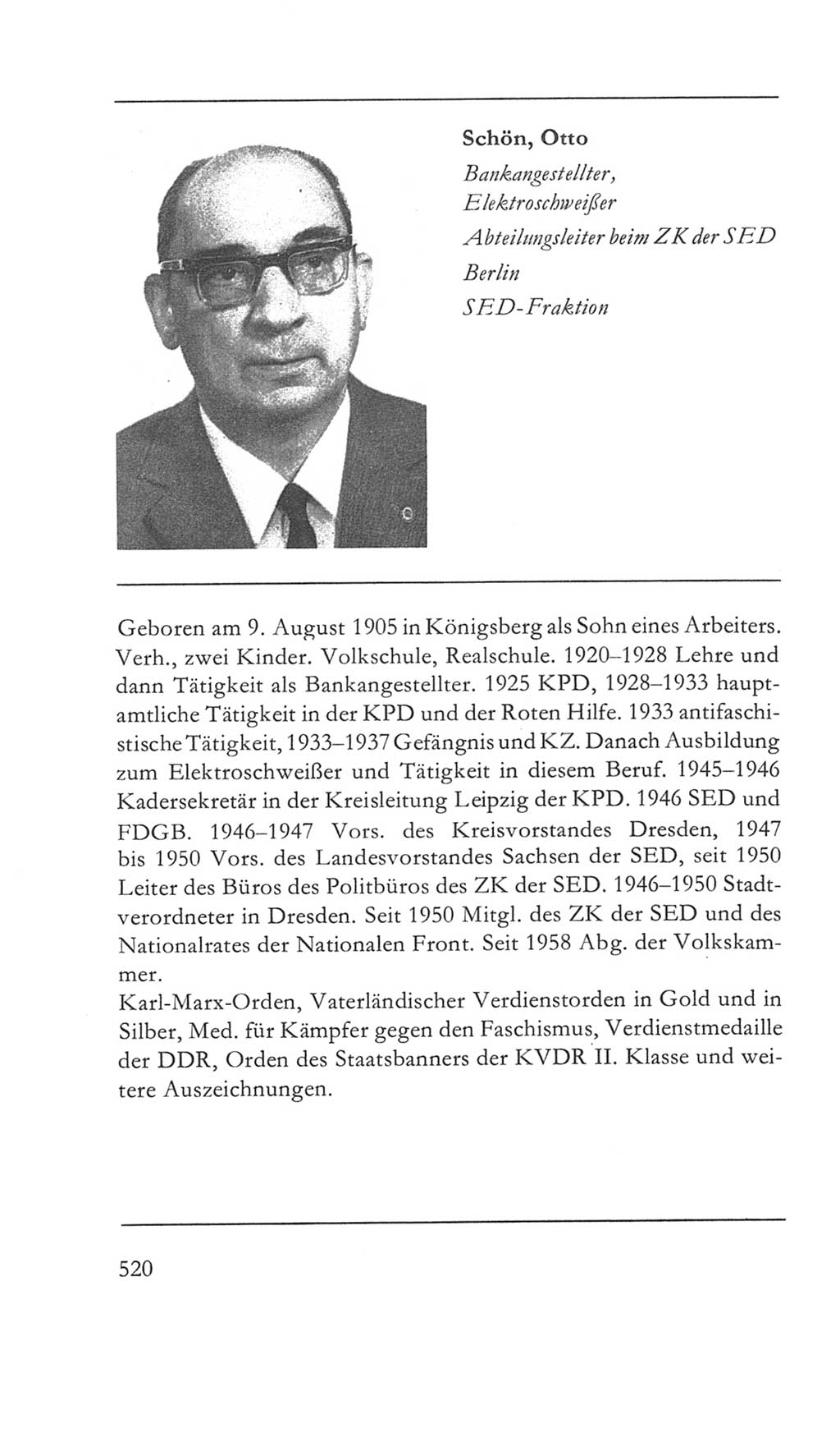 Volkskammer (VK) der Deutschen Demokratischen Republik (DDR) 5. Wahlperiode 1967-1971, Seite 520 (VK. DDR 5. WP. 1967-1971, S. 520)