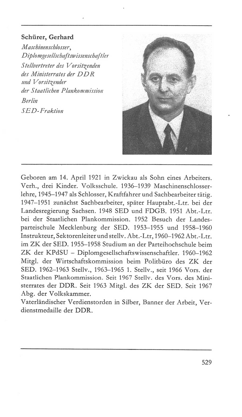 Volkskammer (VK) der Deutschen Demokratischen Republik (DDR) 5. Wahlperiode 1967-1971, Seite 529 (VK. DDR 5. WP. 1967-1971, S. 529)