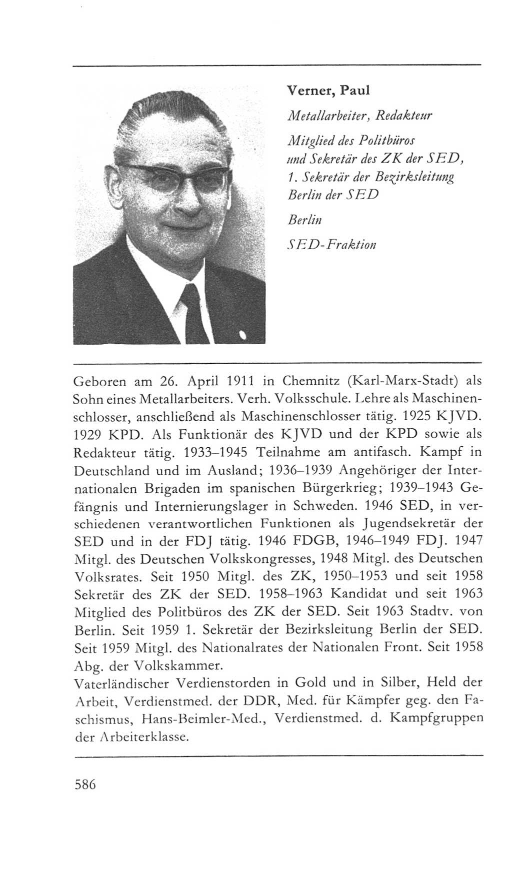 Volkskammer (VK) der Deutschen Demokratischen Republik (DDR) 5. Wahlperiode 1967-1971, Seite 586 (VK. DDR 5. WP. 1967-1971, S. 586)