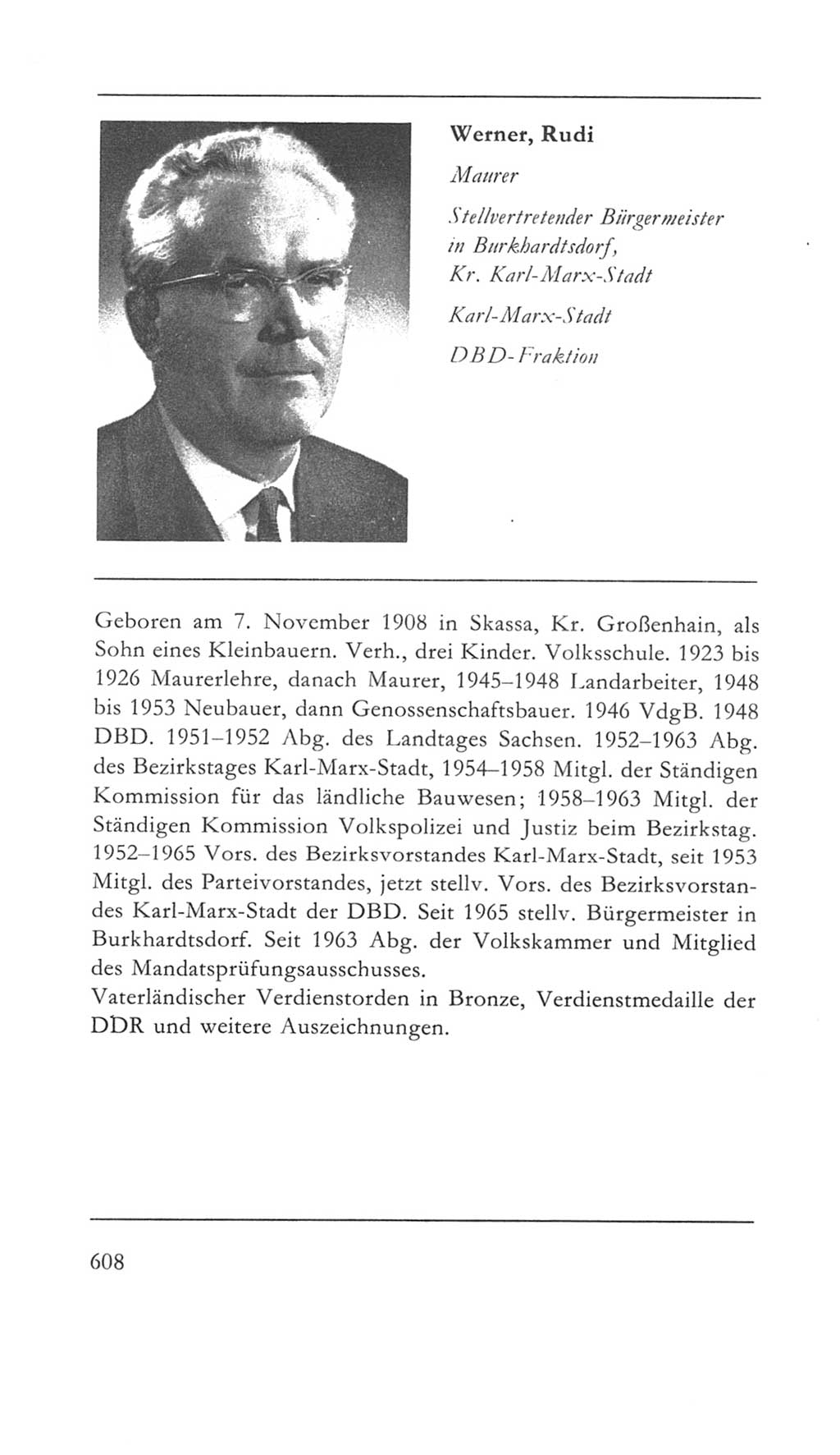 Volkskammer (VK) der Deutschen Demokratischen Republik (DDR) 5. Wahlperiode 1967-1971, Seite 608 (VK. DDR 5. WP. 1967-1971, S. 608)