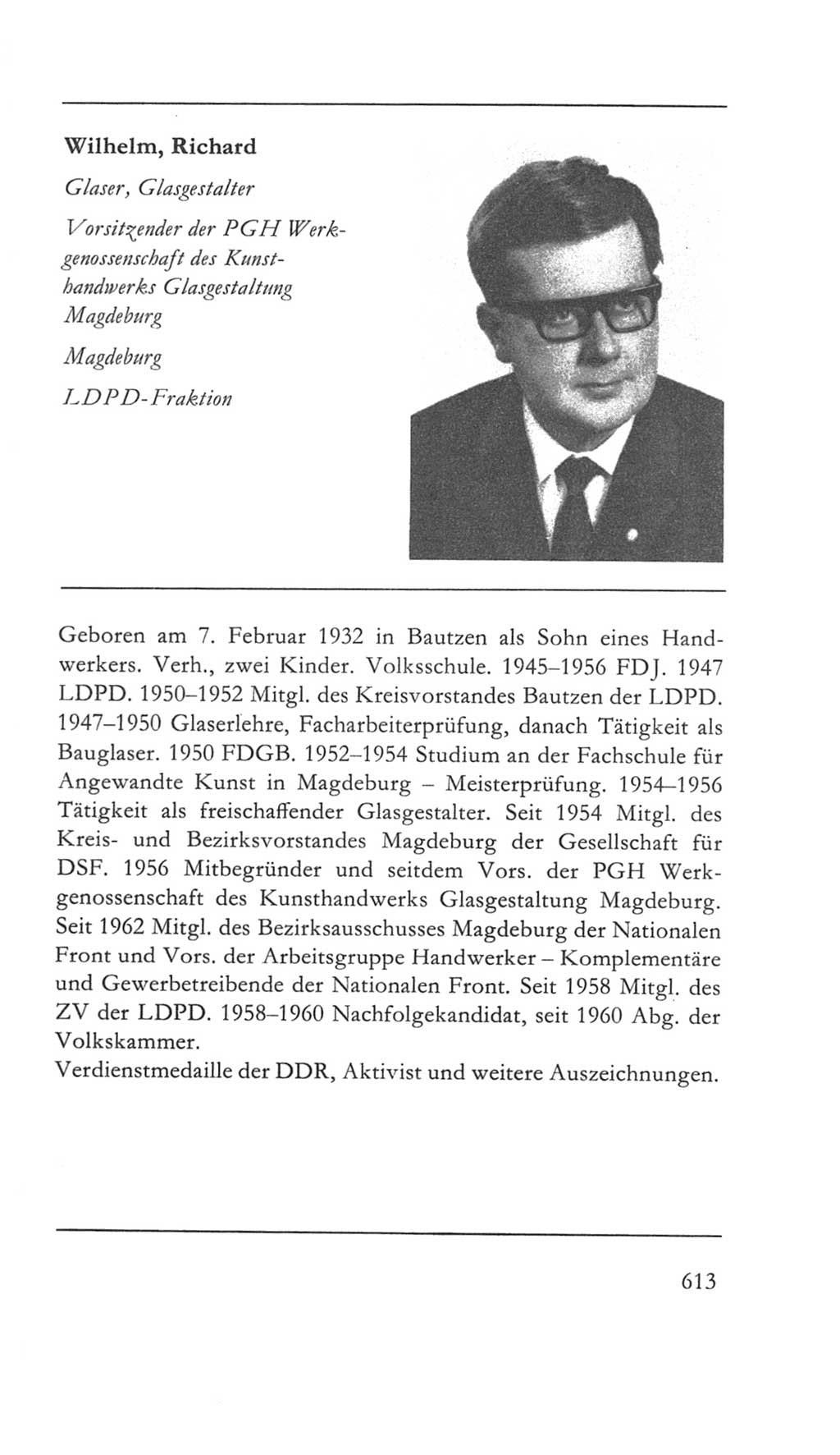 Volkskammer (VK) der Deutschen Demokratischen Republik (DDR) 5. Wahlperiode 1967-1971, Seite 613 (VK. DDR 5. WP. 1967-1971, S. 613)