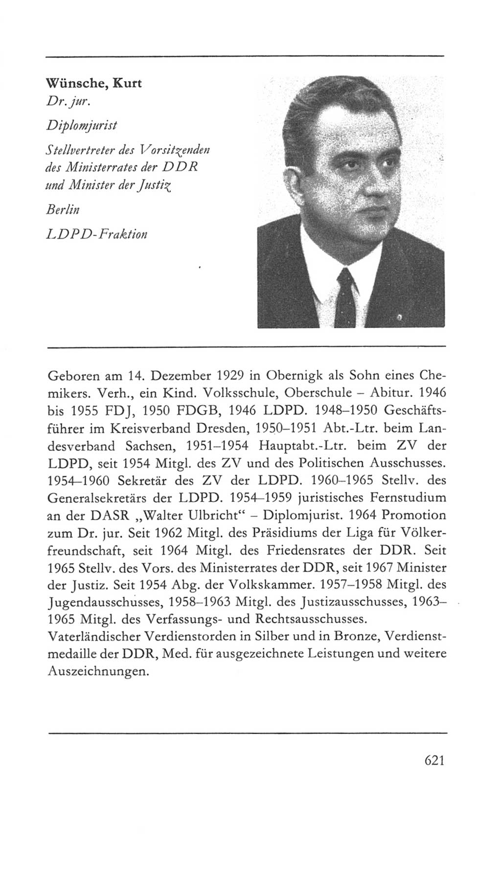 Volkskammer (VK) der Deutschen Demokratischen Republik (DDR) 5. Wahlperiode 1967-1971, Seite 621 (VK. DDR 5. WP. 1967-1971, S. 621)