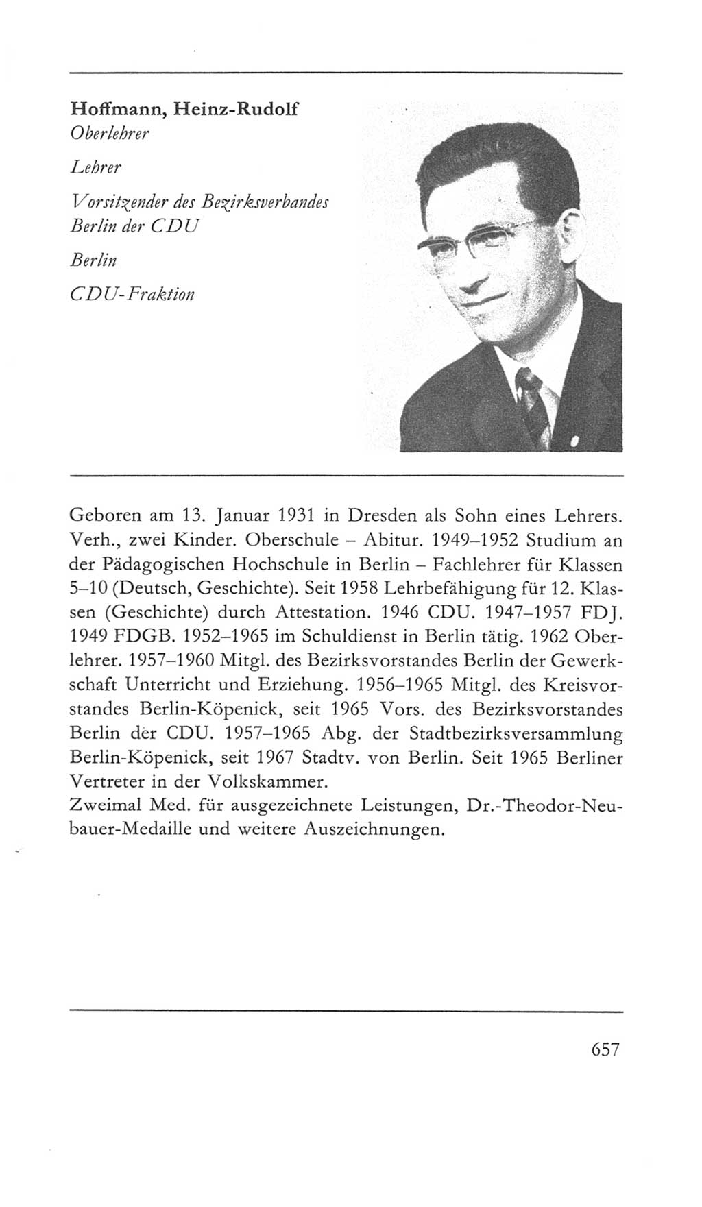 Volkskammer (VK) der Deutschen Demokratischen Republik (DDR) 5. Wahlperiode 1967-1971, Seite 657 (VK. DDR 5. WP. 1967-1971, S. 657)