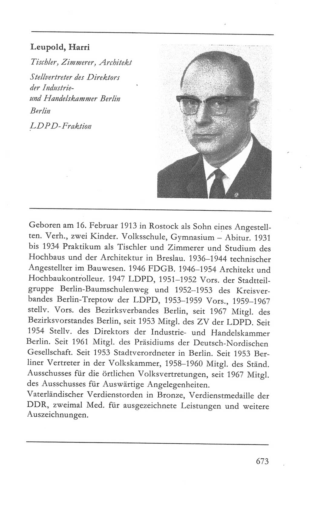 Volkskammer (VK) der Deutschen Demokratischen Republik (DDR) 5. Wahlperiode 1967-1971, Seite 673 (VK. DDR 5. WP. 1967-1971, S. 673)