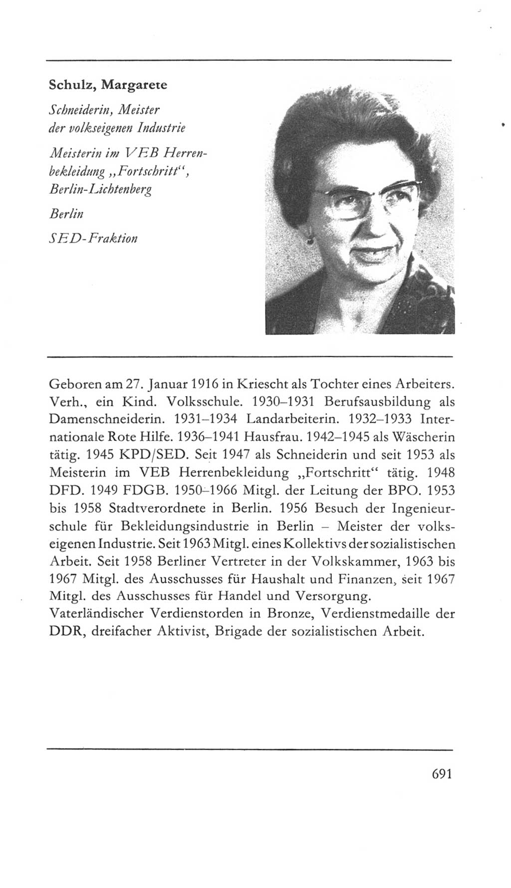Volkskammer (VK) der Deutschen Demokratischen Republik (DDR) 5. Wahlperiode 1967-1971, Seite 691 (VK. DDR 5. WP. 1967-1971, S. 691)